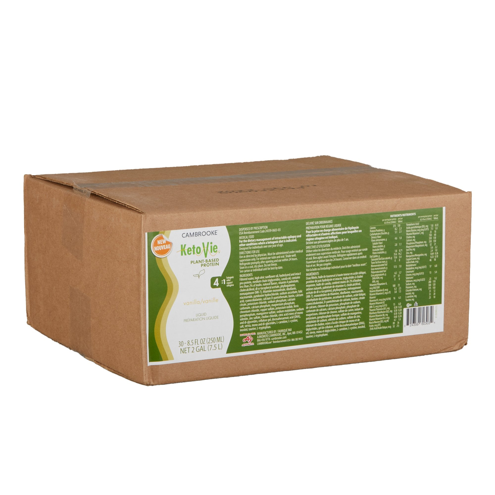 Oral Supplement KetoVie® 4:1 Plant-Based Protein Vanilla Flavor Liquid 8.5 oz. Carton - image 5