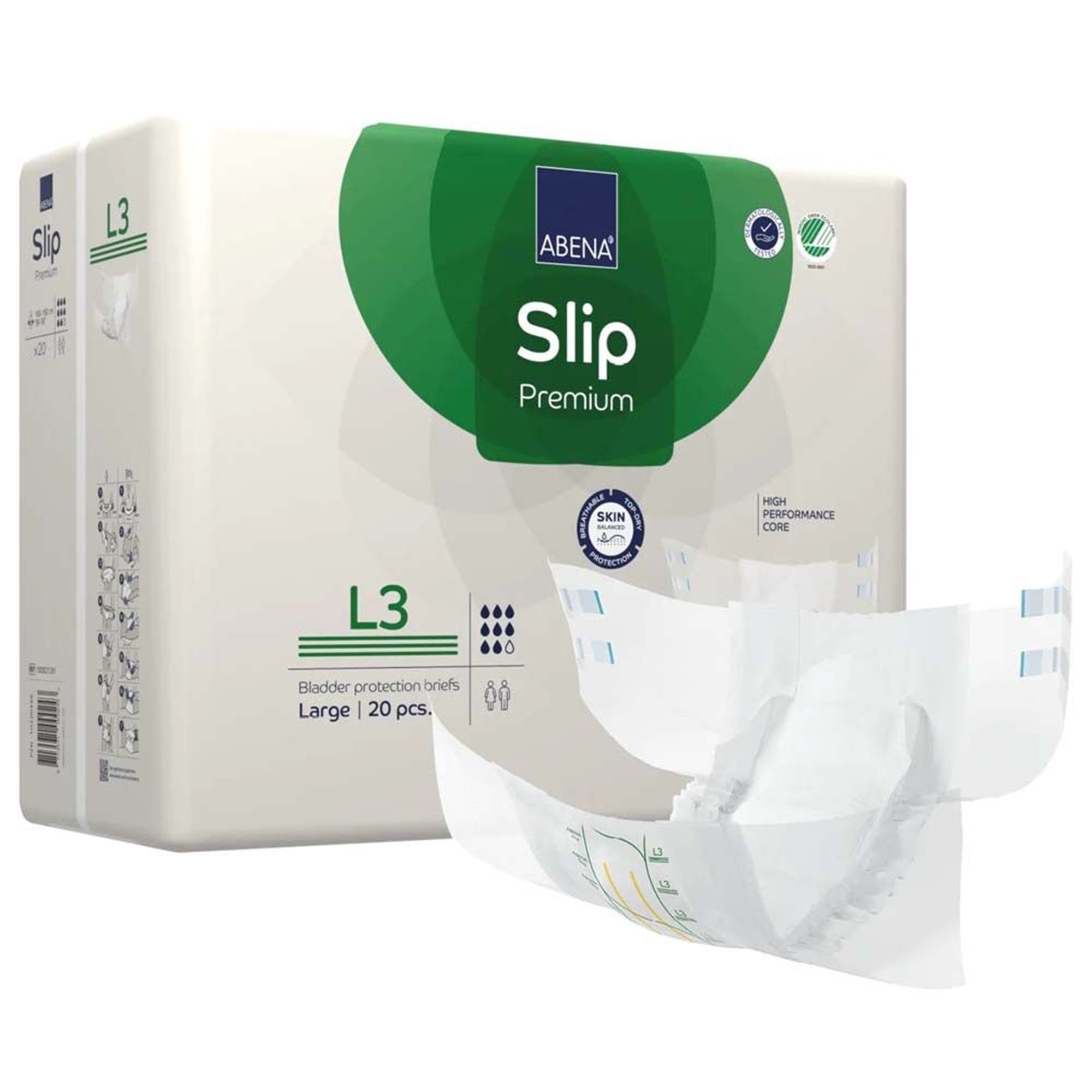 Incontinence Brief Abena® Slip Premium L3 Adult Large Unisex Disposable Heavy Absorbency