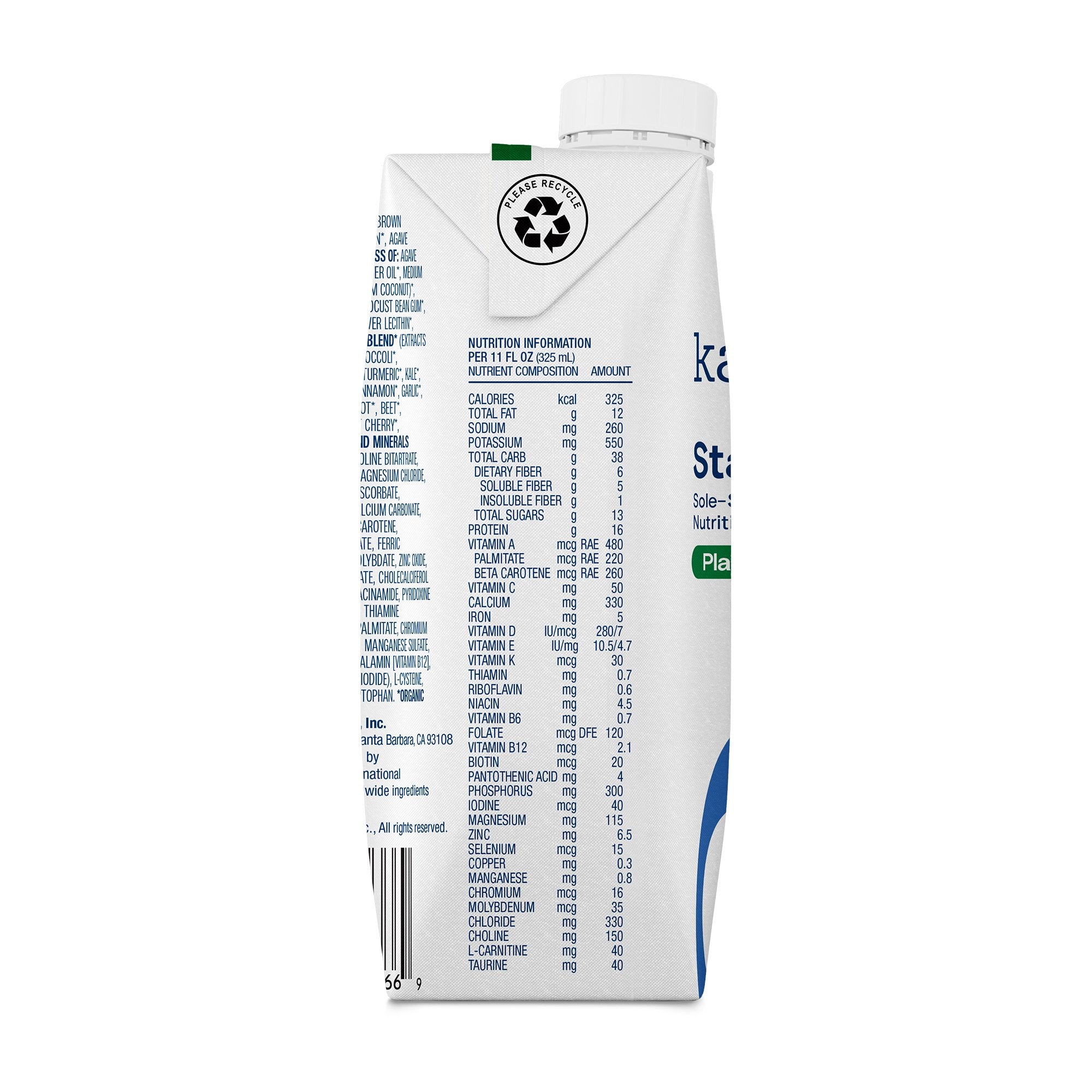 Oral Supplement Kate Farms Standard 1.0 Plain Flavor Liquid 11 oz. Carton - image 3