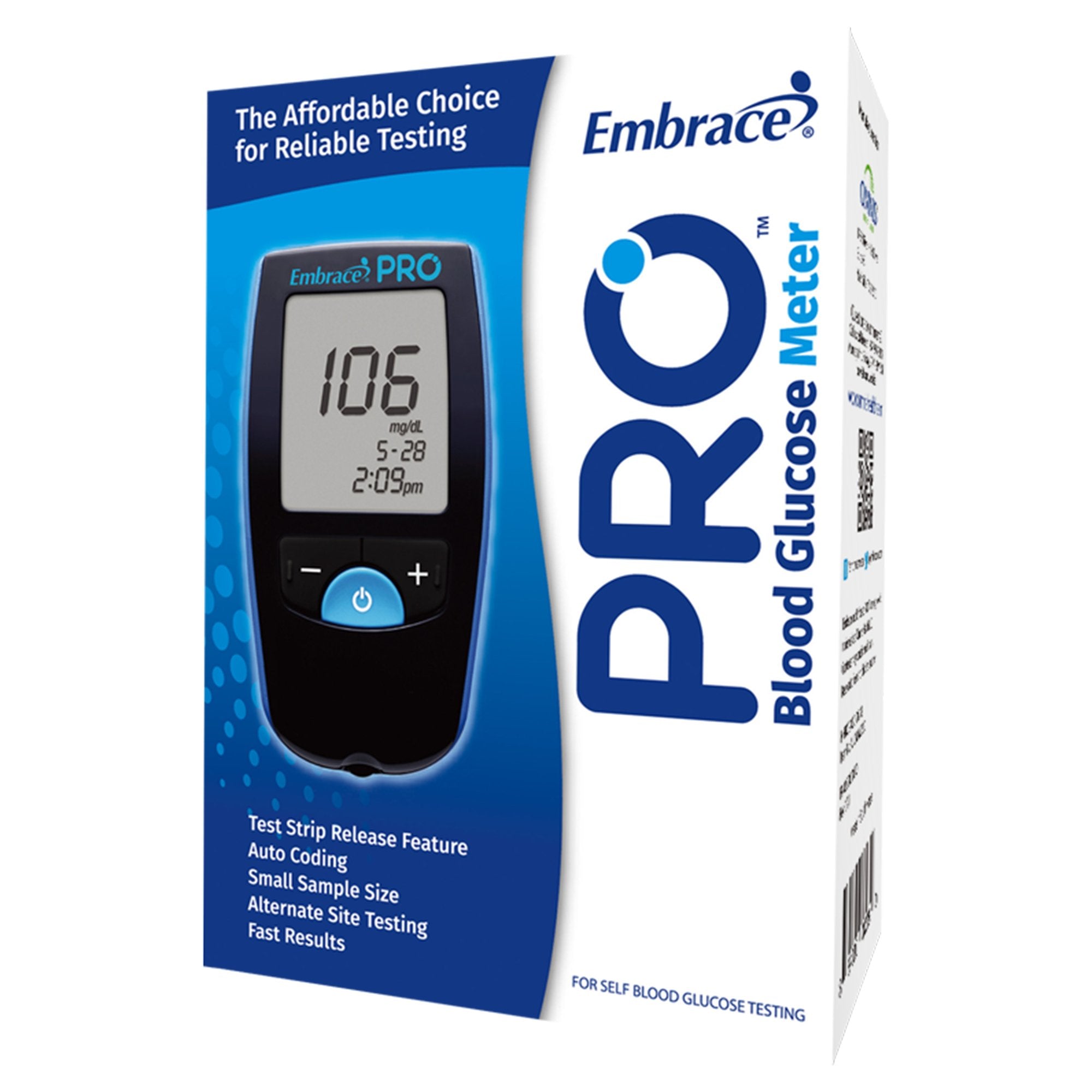 Blood Glucose Meter Embrace® 5 Second Results Stores up to 500 Results No Coding Required - image 2