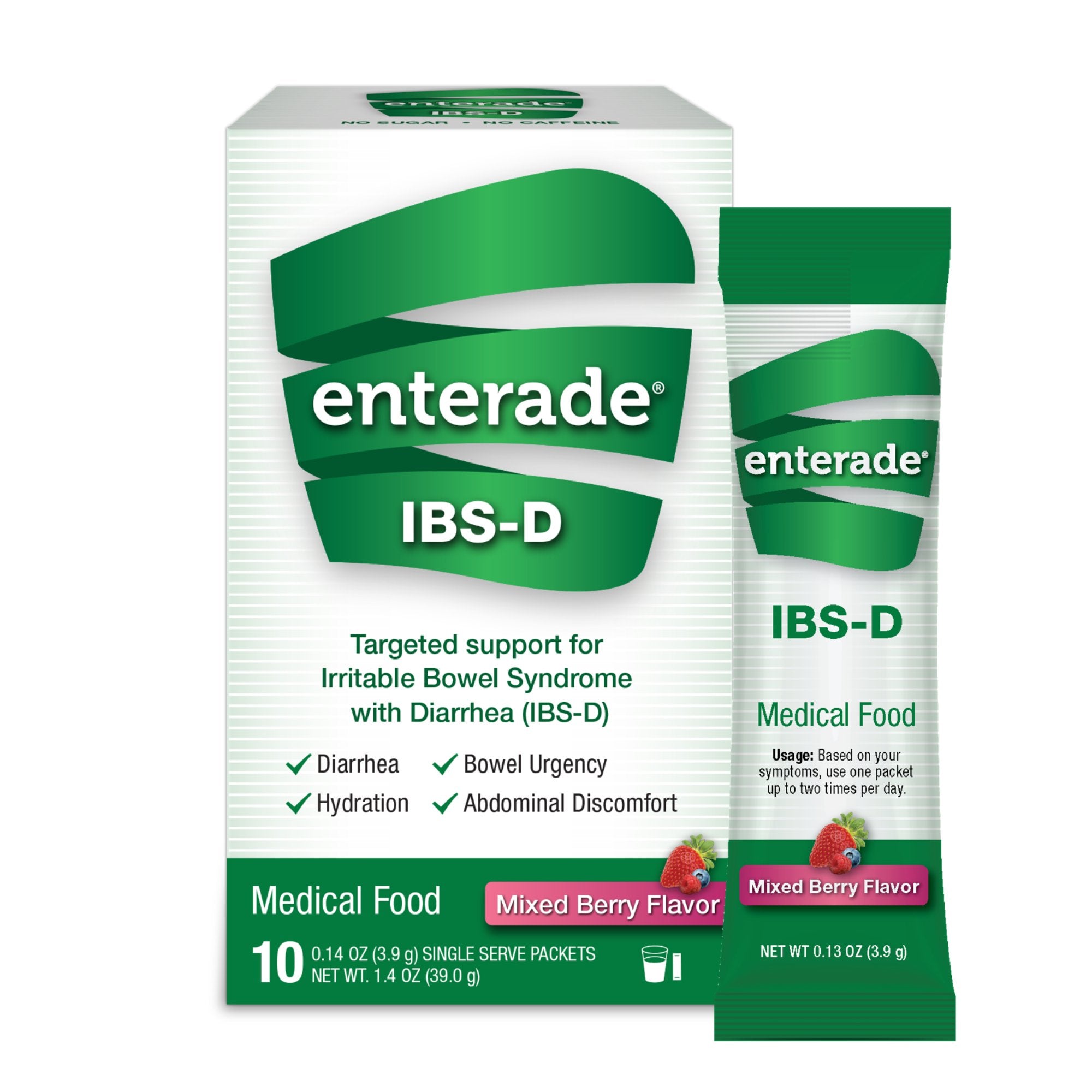 Oral Supplement enterade® IBS-D Mixed Berry Flavor Powder 0.14 oz. Individual Packet