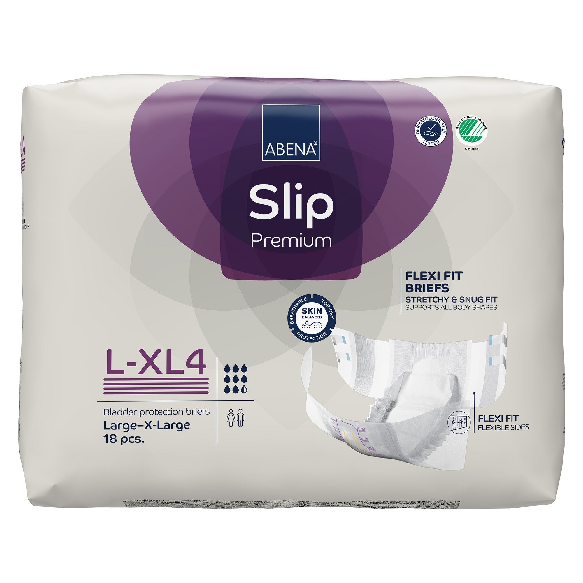 Incontinence Brief Abena Slip Flexi Fit Adult Large / X-Large Unisex Disposable Heavy Absorbency - image 2
