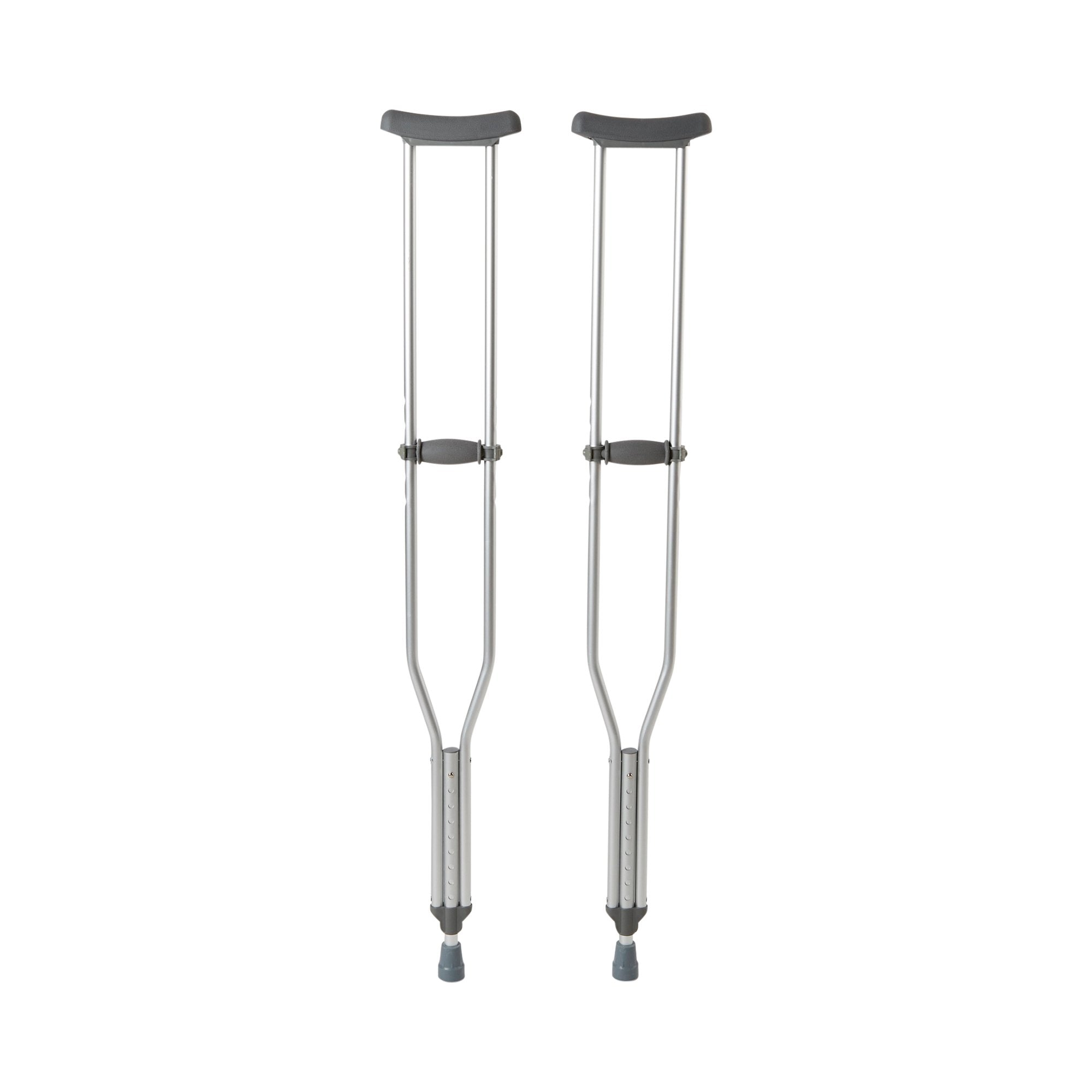 Underarm Crutches McKesson Tall Adult 5 Foot 10 Inch to 6 Foot 6 Inch User Height Aluminum Frame 350 lbs. Weight Capacity