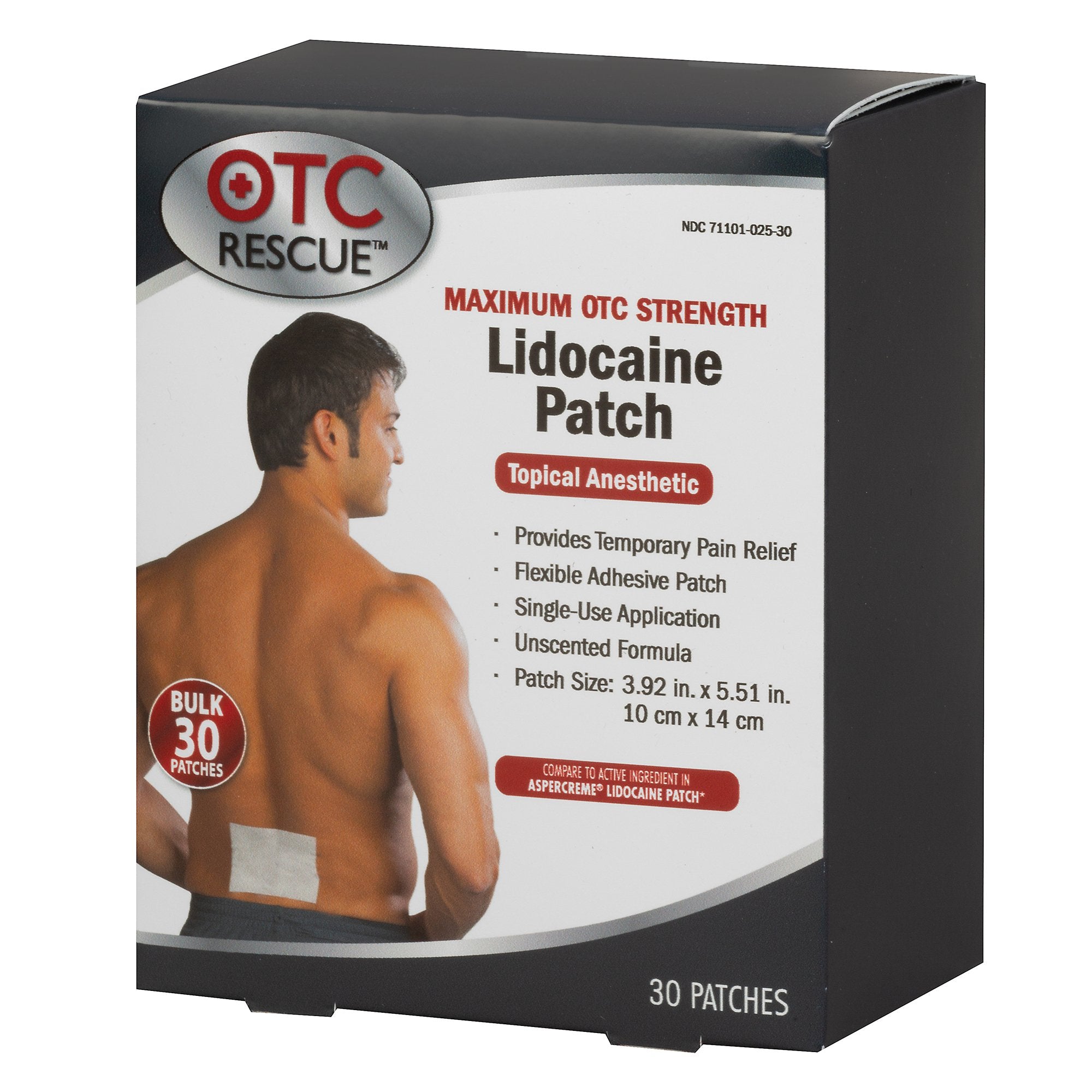 Topical Pain Relief OTC RESCUE 4% Strength Lidocaine Patch 30 per Box - image 10