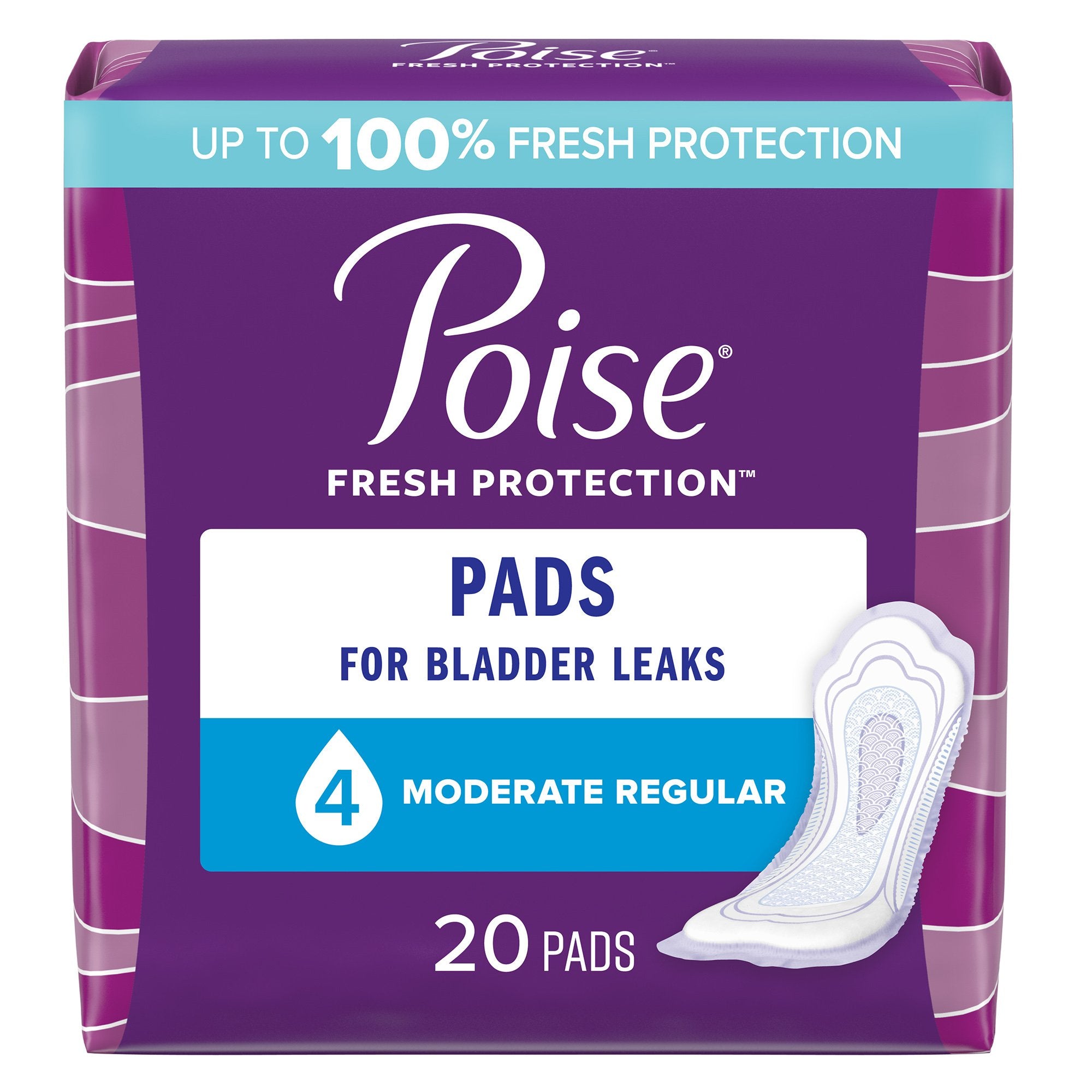Poise® Bladder Control Pads, Adult Women, Disposable