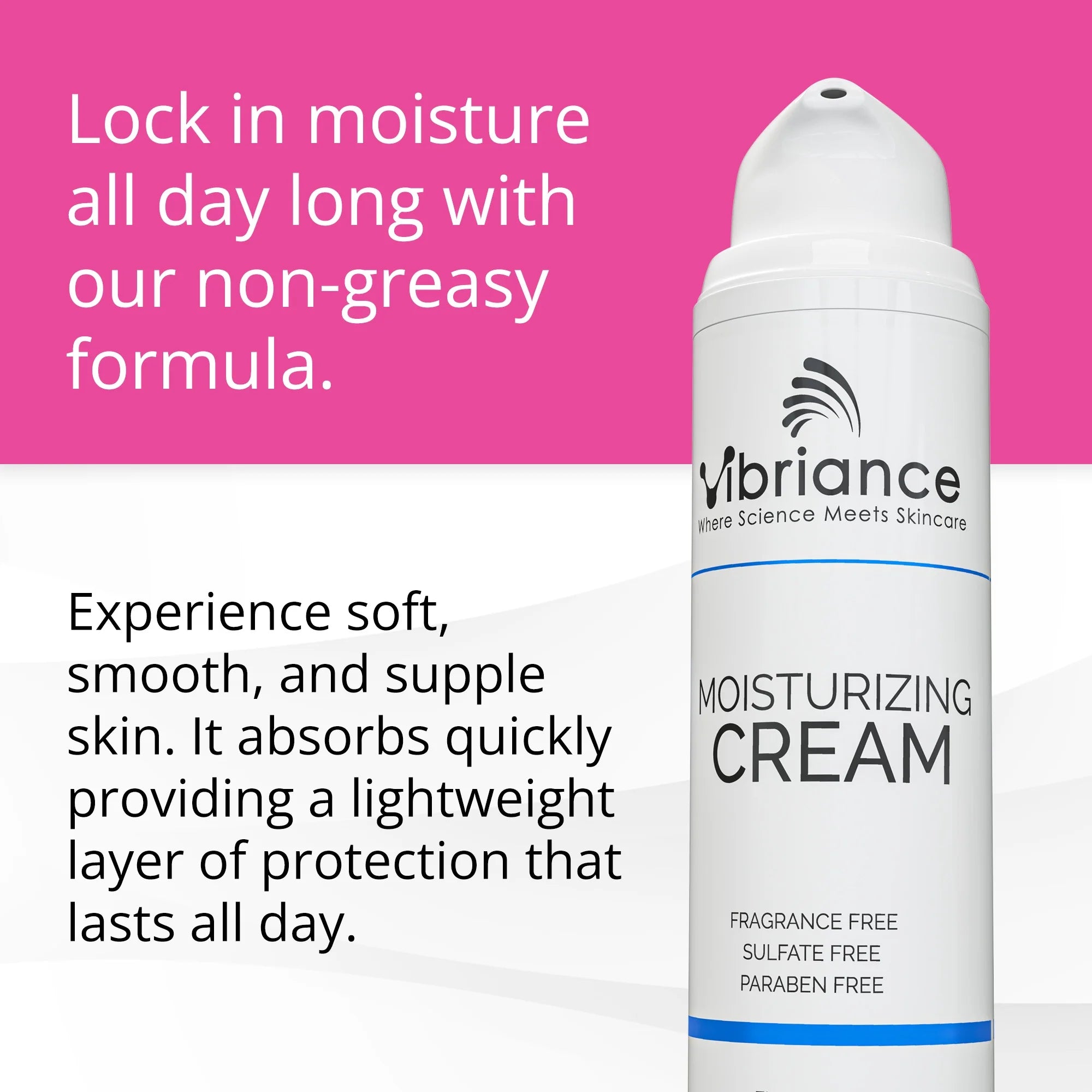 Vibriance Lightweight Face Moisturizing Cream, Hydrating and Fast-Absorbing, Gentle for All Skin Types, Non-Greasy Formula | 1.7 Fl Oz (50 Ml)