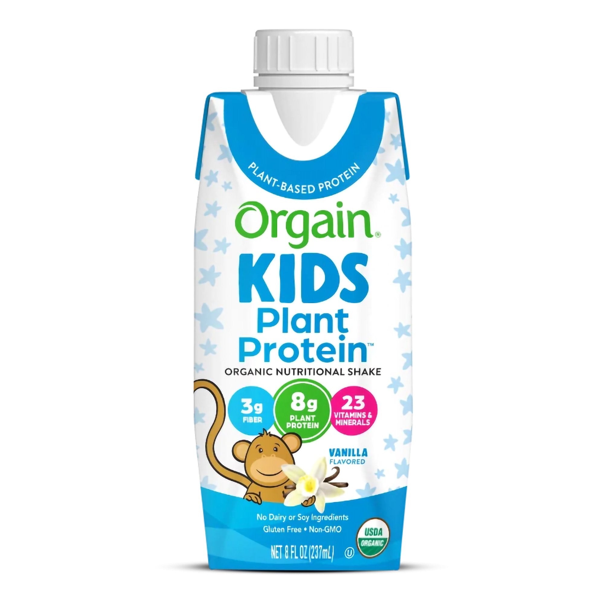 Orgain® Kids Plant Protein™ Organic Nutritional Shake, Vanilla, 8-ounce carton