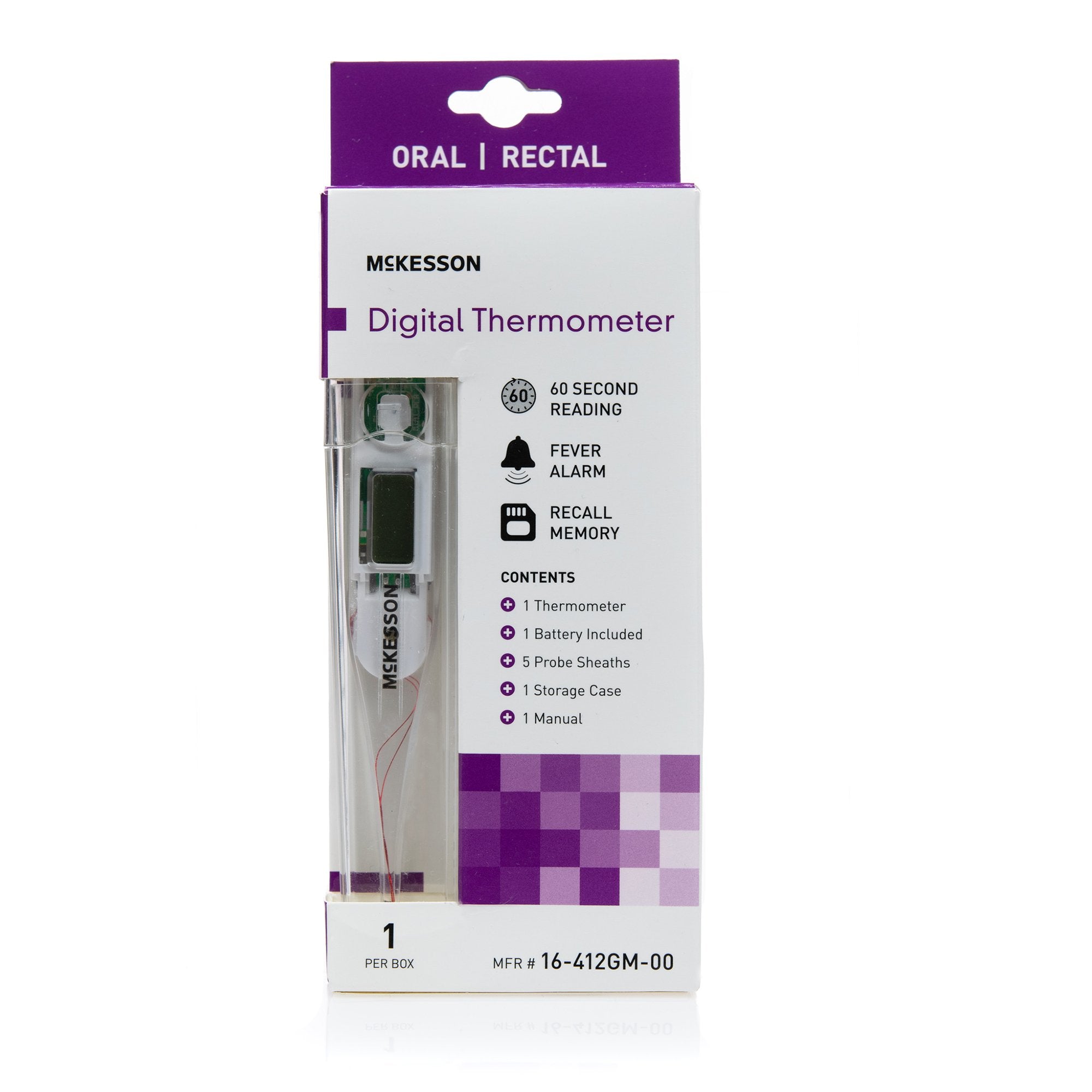 Digital Stick Thermometer McKesson Oral / Rectal / Axillary Probe Handheld - image 3