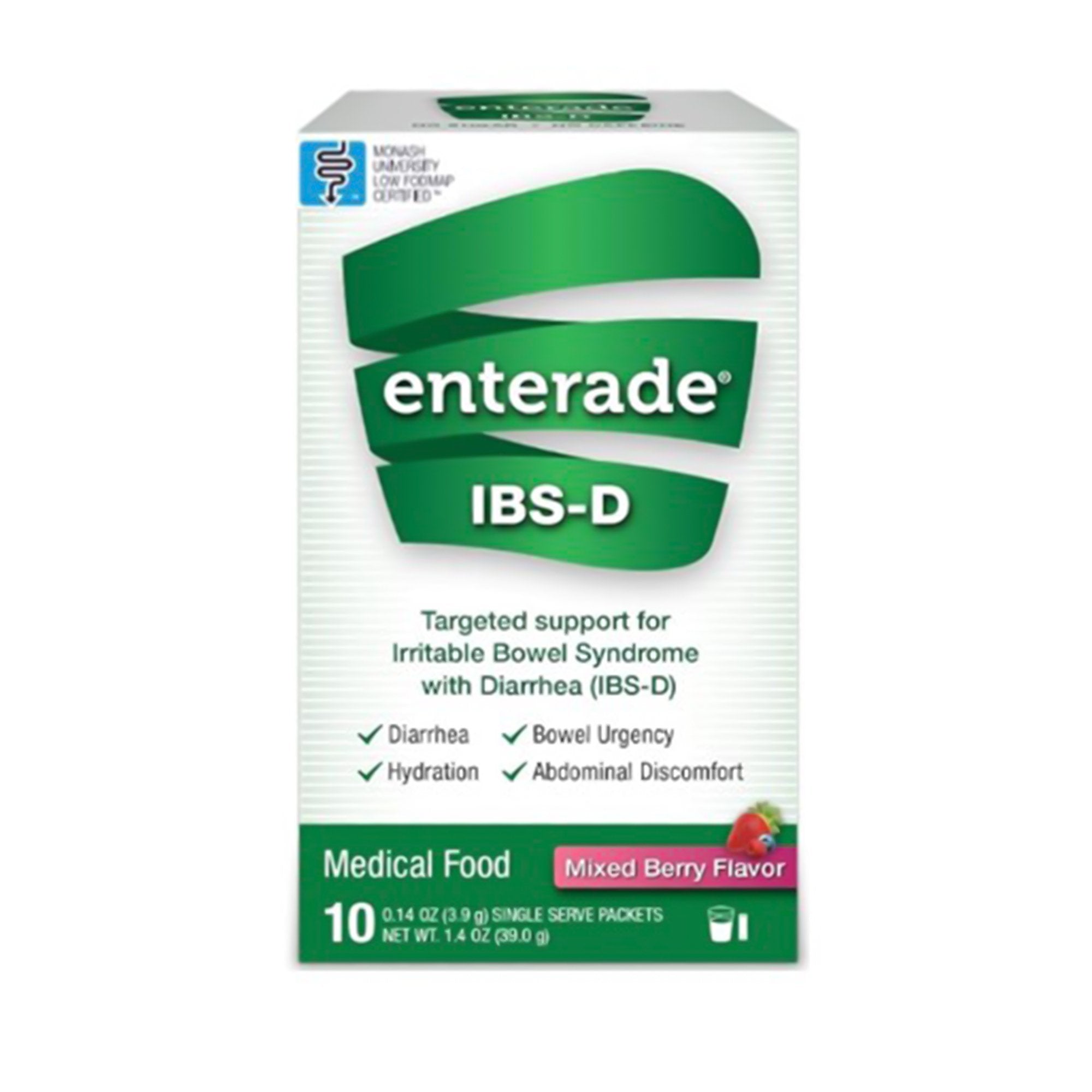 Oral Supplement enterade® IBS-D Mixed Berry Flavor Powder 0.14 oz. Individual Packet - image 2