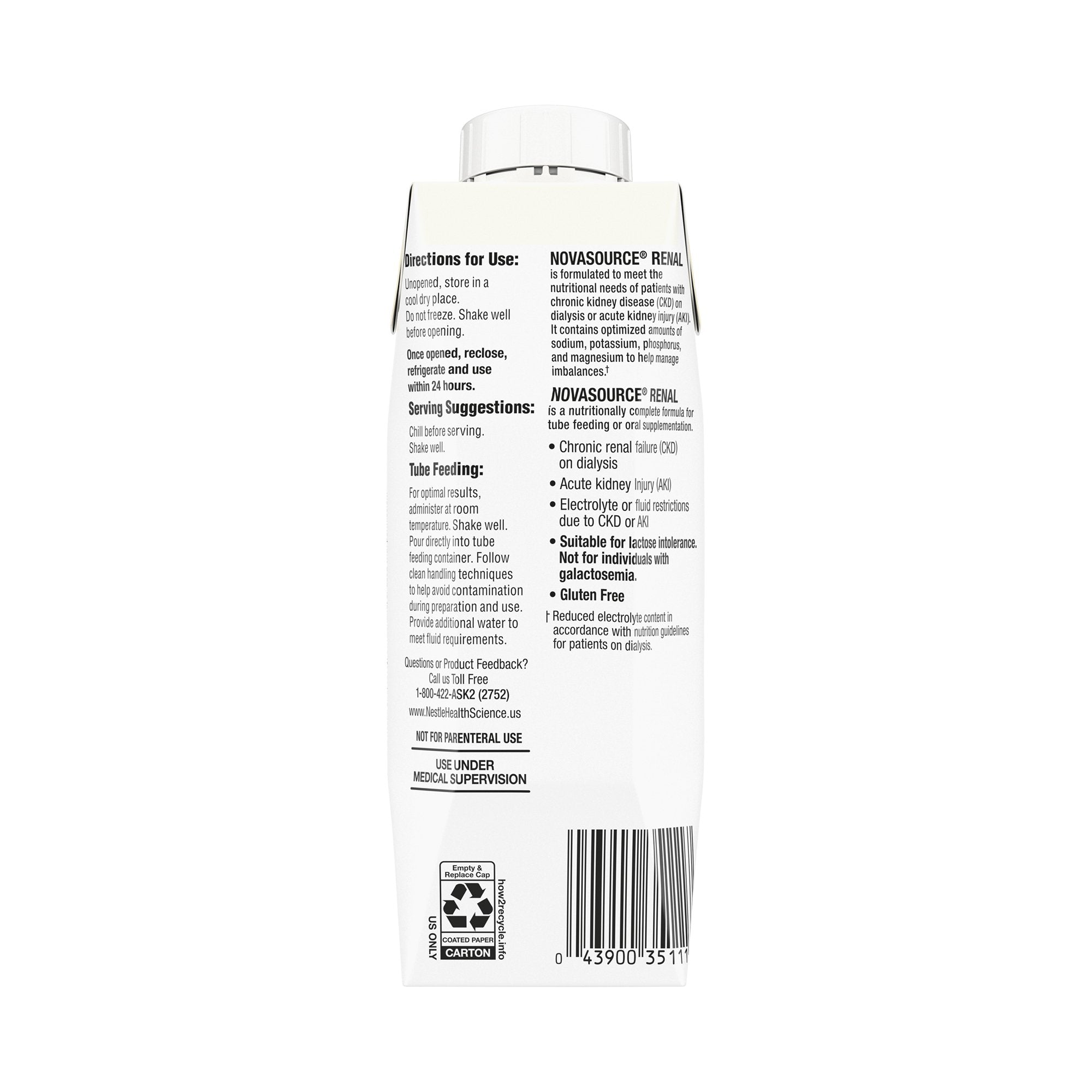 Oral Supplement Novasource® Renal Vanilla Flavor Liquid 8 oz. Carton - image 6