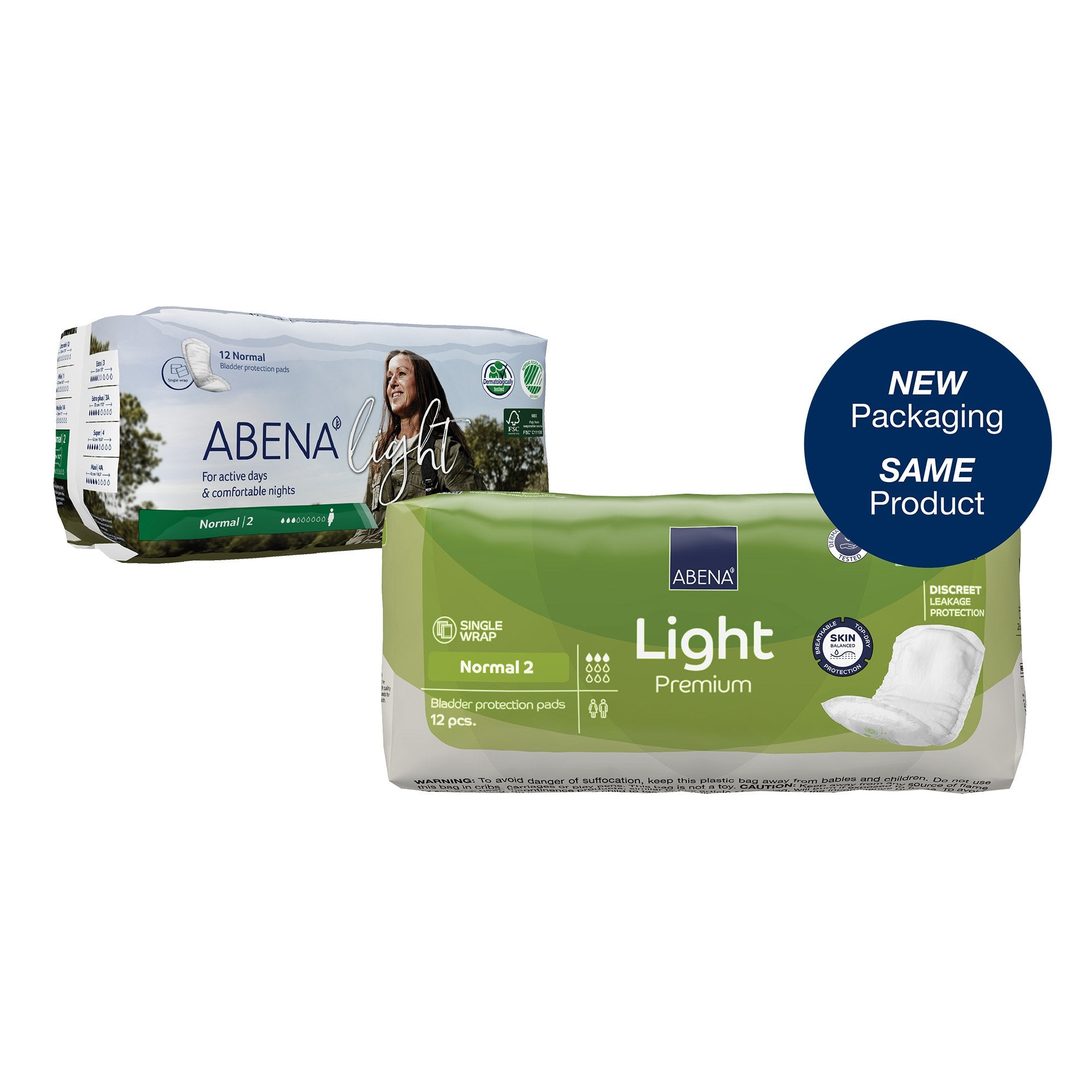 Bladder Control Pad Abena® Premium Light Normal 4.3 X 10.2 Inch Light Absorbency Fluff / Polymer Core Size 2 - image 2