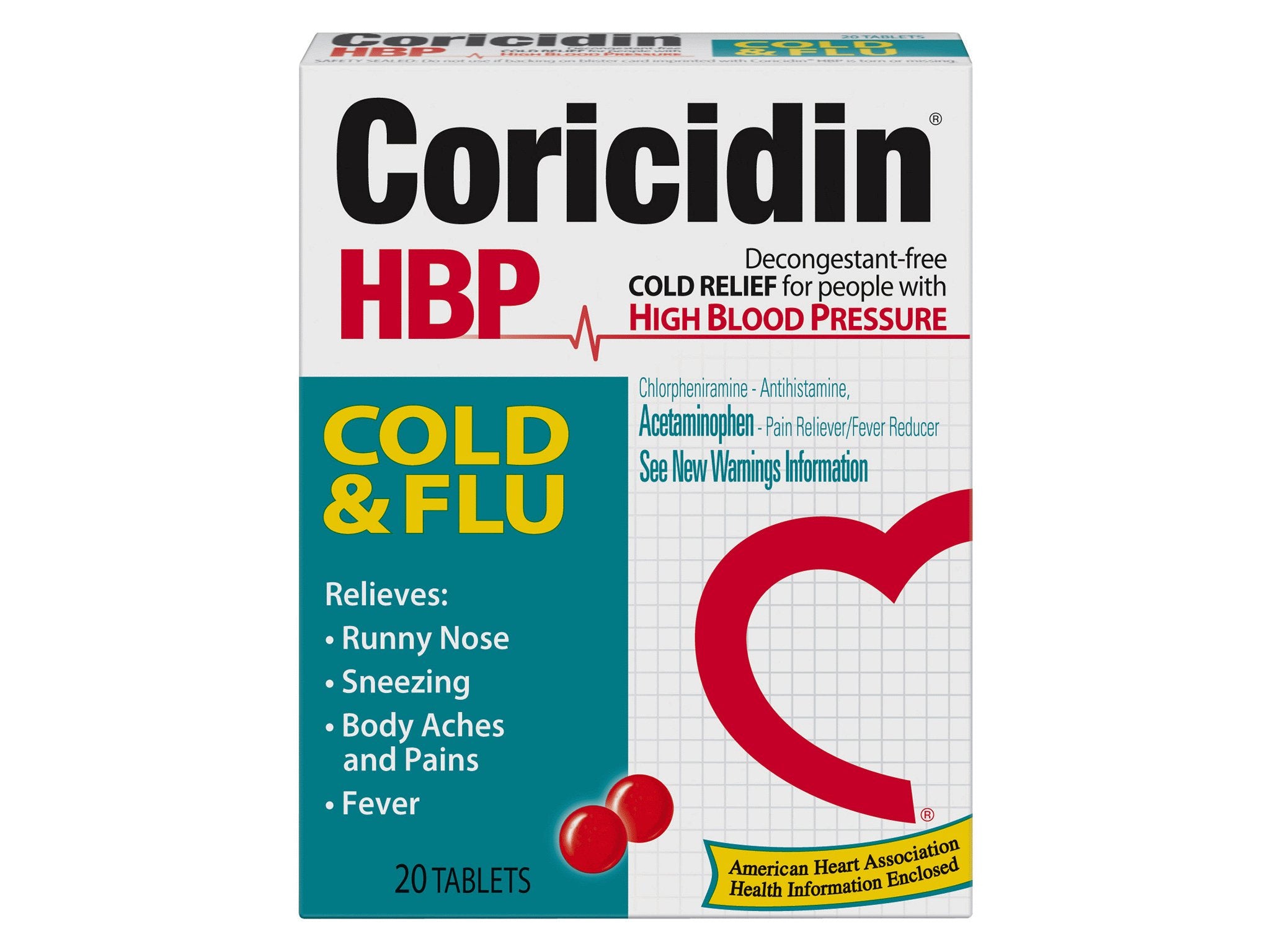Coricidin® HBP Cold & Flu Tablets