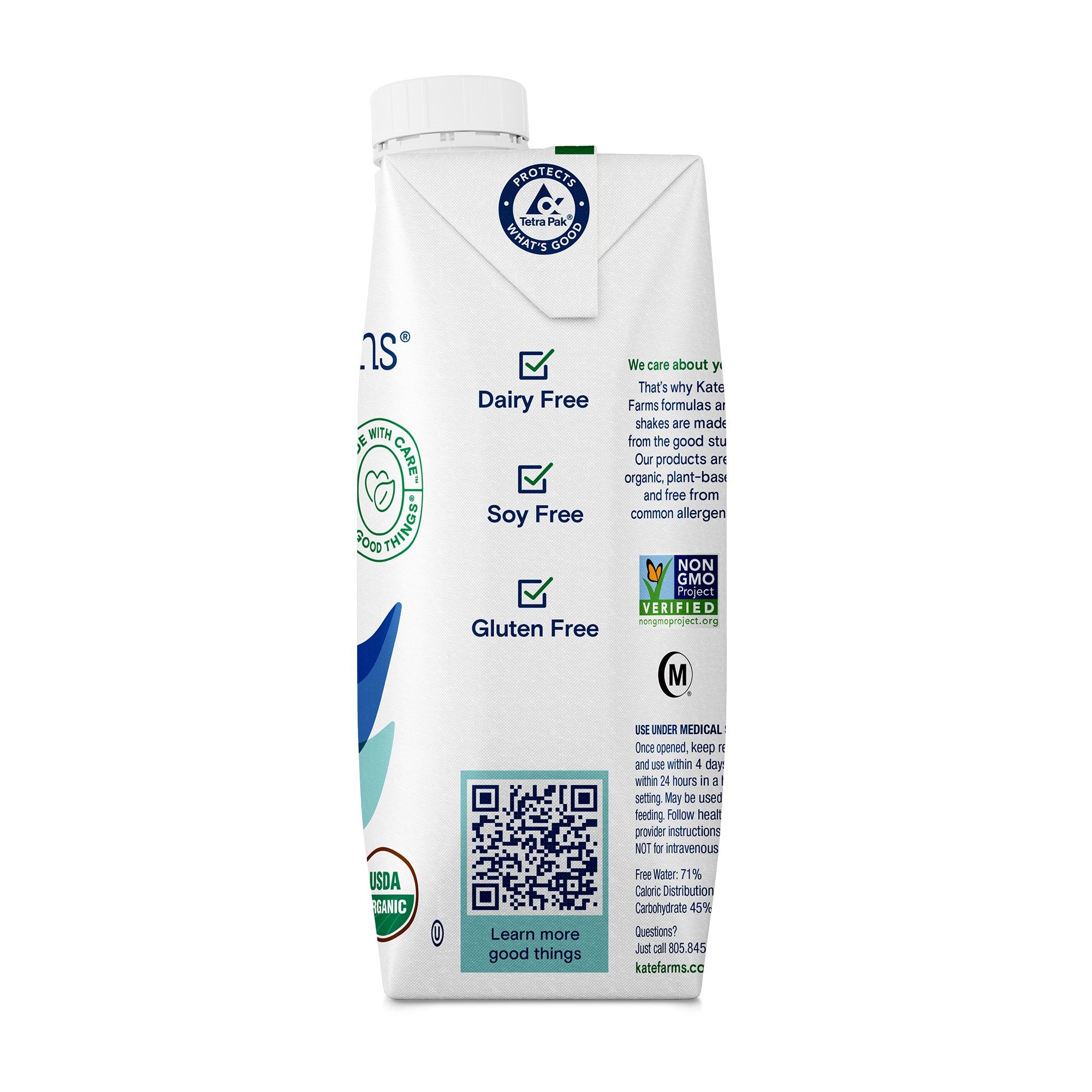 Oral Supplement Kate Farms Standard 1.4 Plain Flavor Liquid 11 oz. Carton - image 4