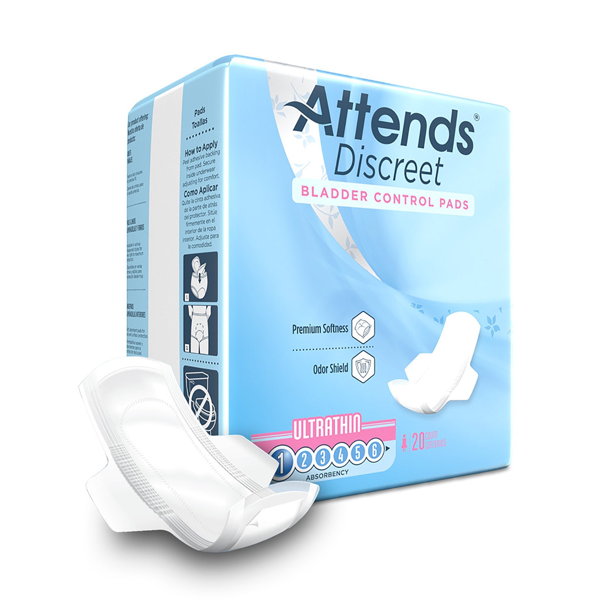 Attends® Discreet Women's Ultra Thin Bladder Control Pad