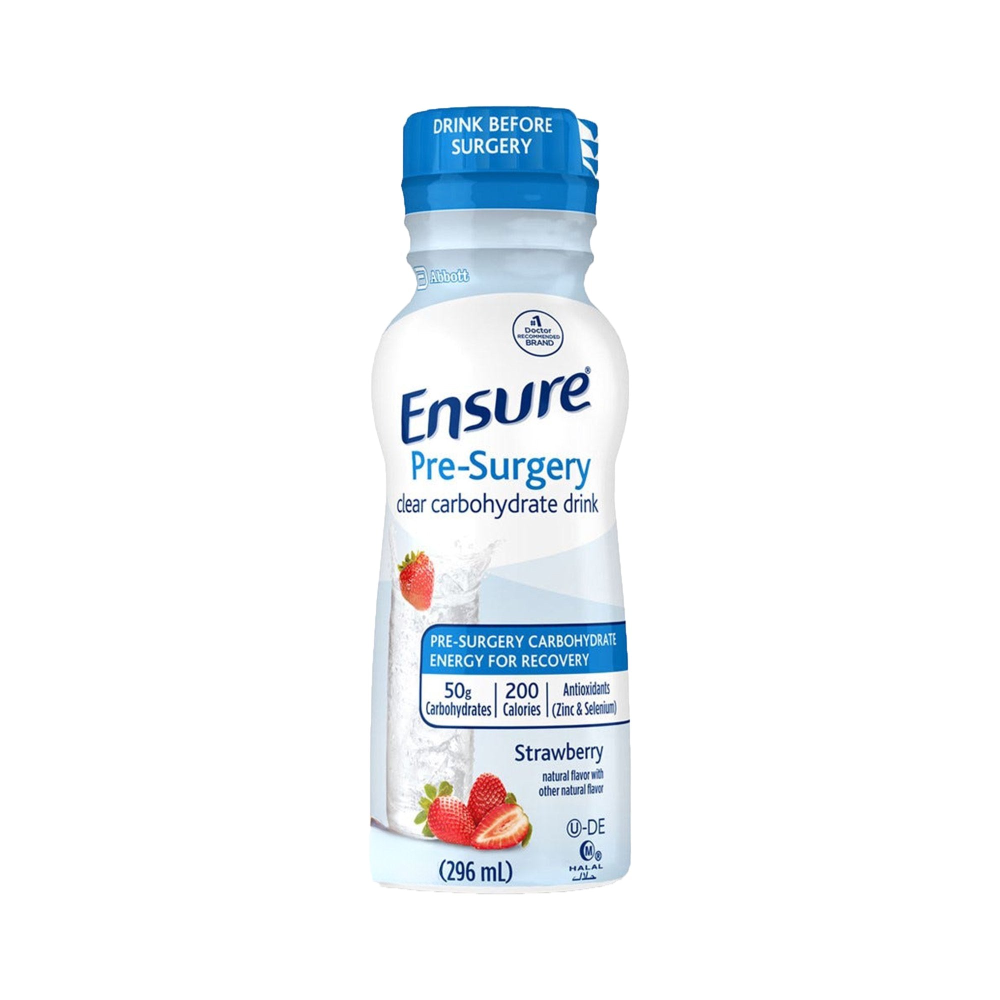 Oral Supplement Ensure® Pre-Surgery Clear Carbohydrate Drink / Ensure® Surgery Immunonutrition Shake Strawberry / Vanilla Flavor Liquid 8 oz. / 10 oz. Bottle / Carton - image 3