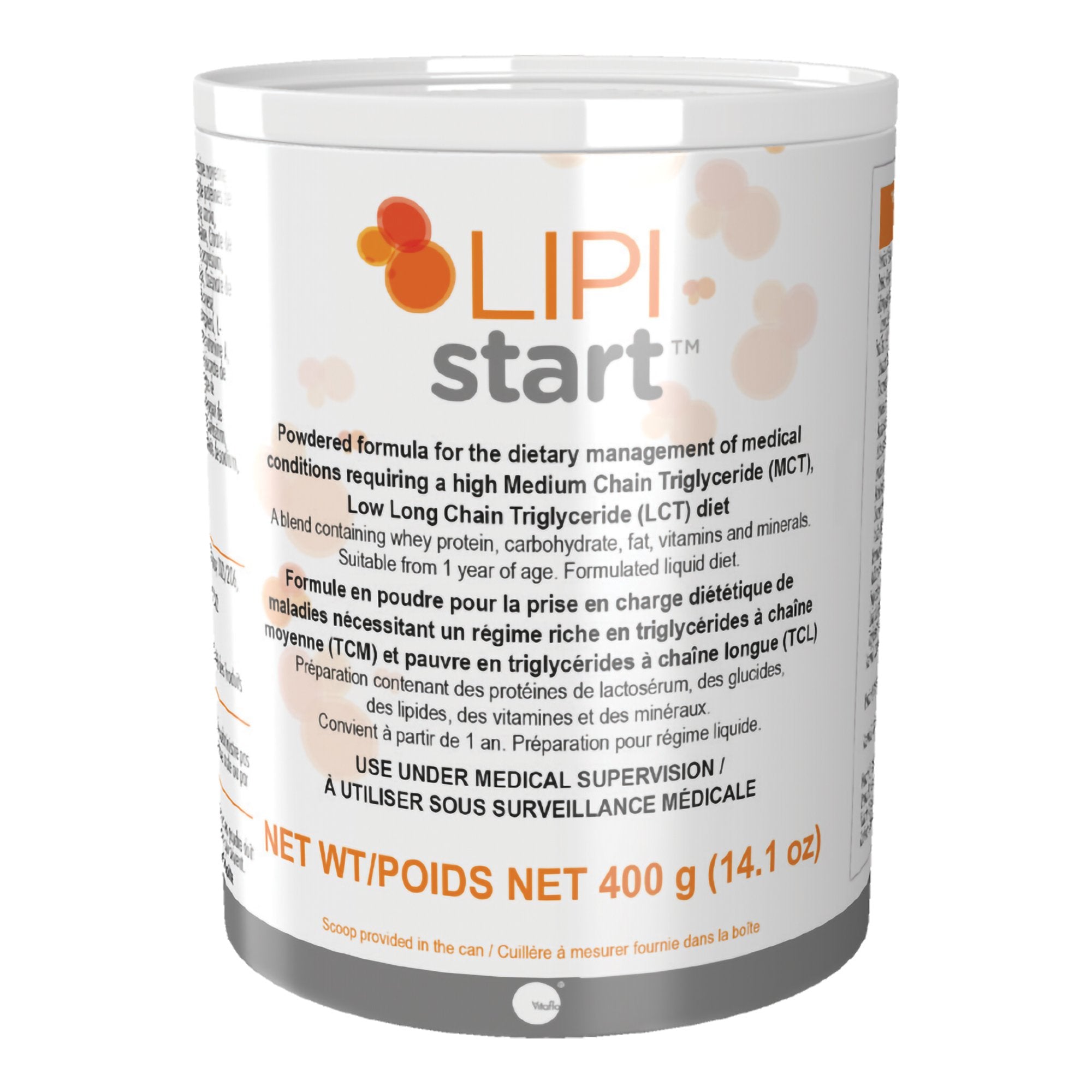 Lipistart™ Powder Formula for Management of Conditions requiring high MCTs, LCTs