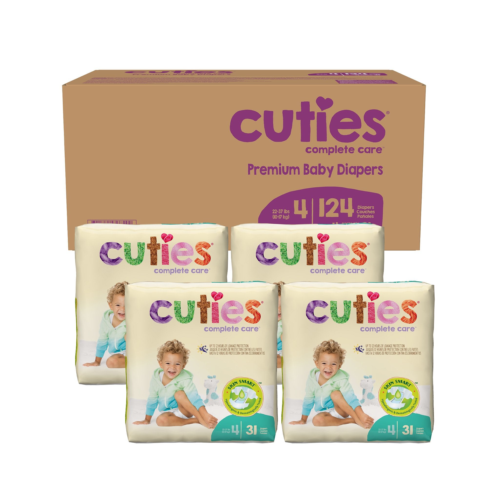 Unisex Baby Diaper Cuties® Complete Care Size 4 Disposable Heavy Absorbency - image 2