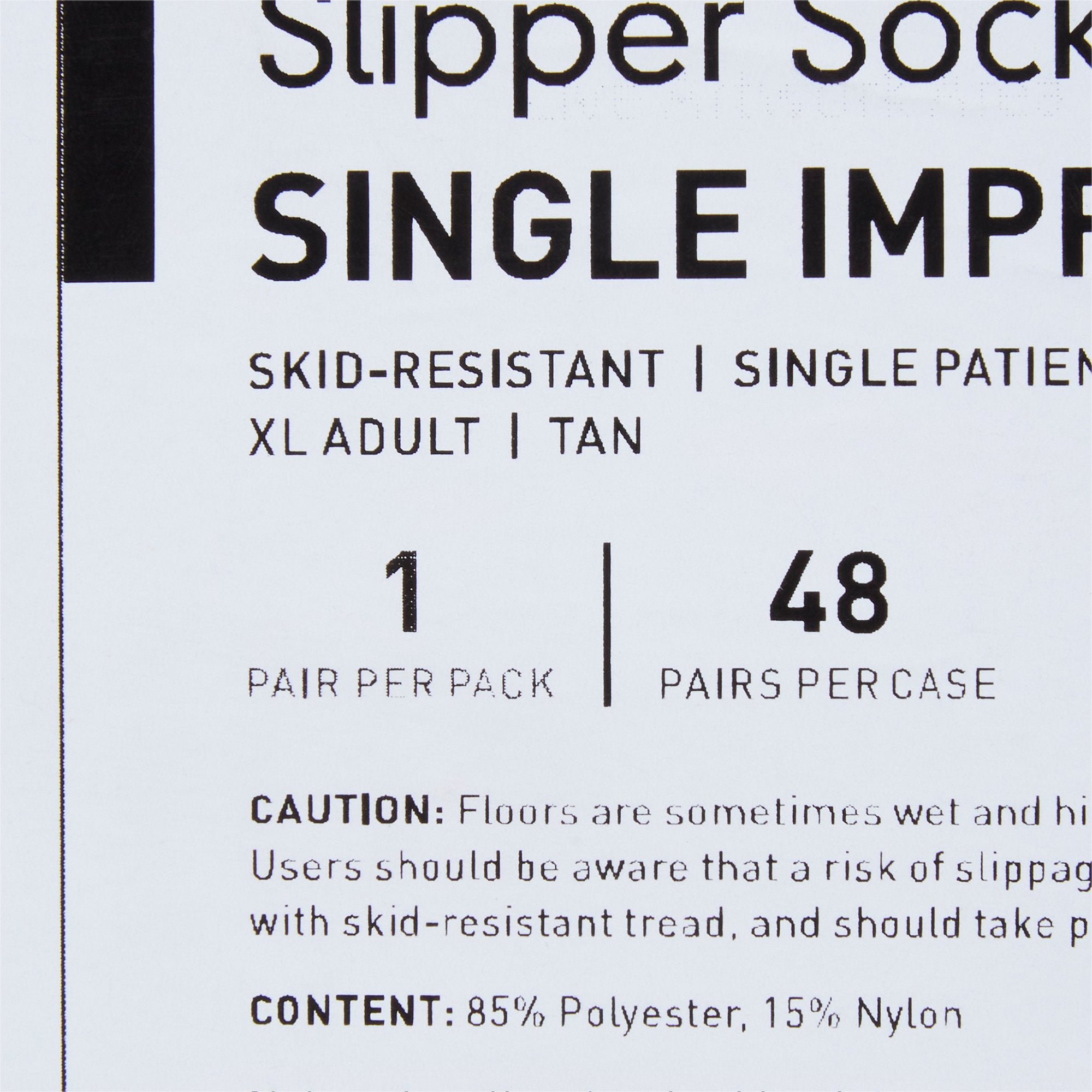Slipper Socks McKesson Unisex Adult X-Large Single Tread Single Patient Use Tan - image 8