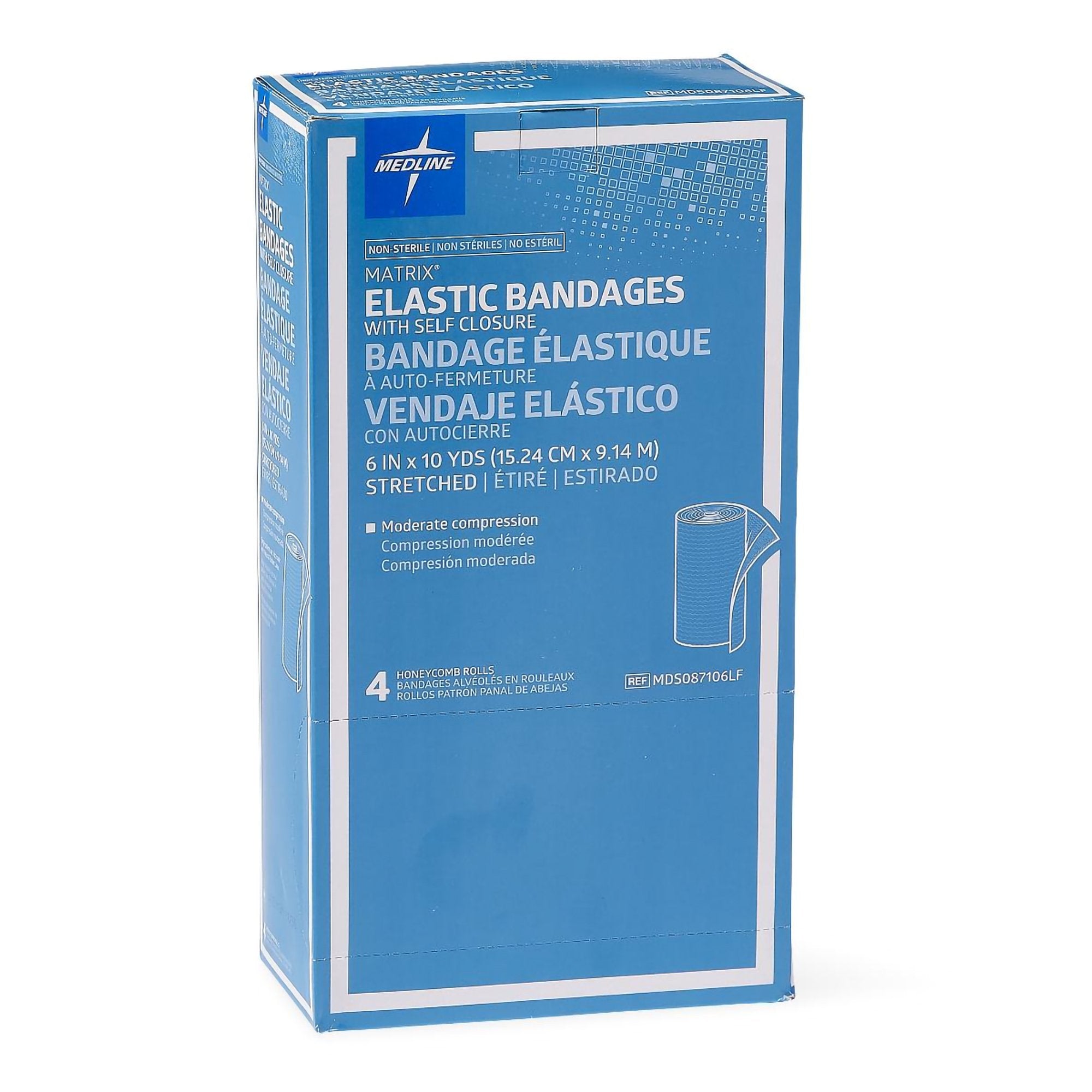 Elastic Bandage Matrix 6 Inch X 10 Yard Double Hook and Loop Closure Natural NonSterile Medium Compression - image 4