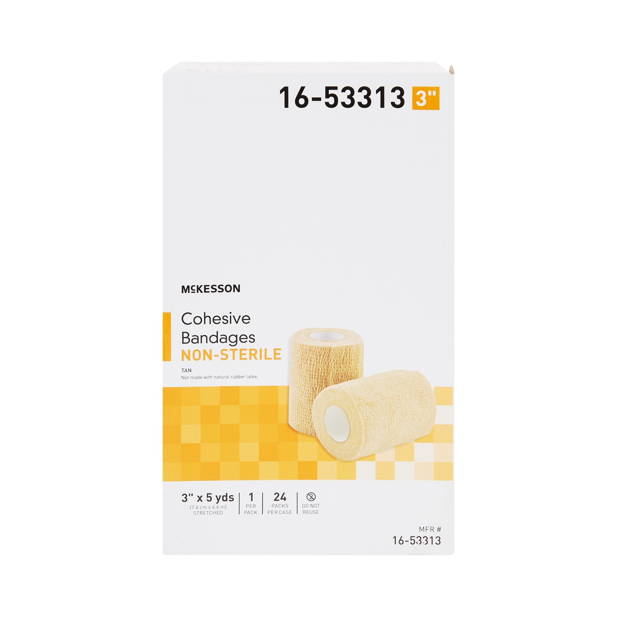 Cohesive Bandage McKesson 3 Inch X 5 Yard Self-Adherent Closure Tan NonSterile Standard Compression - image 2