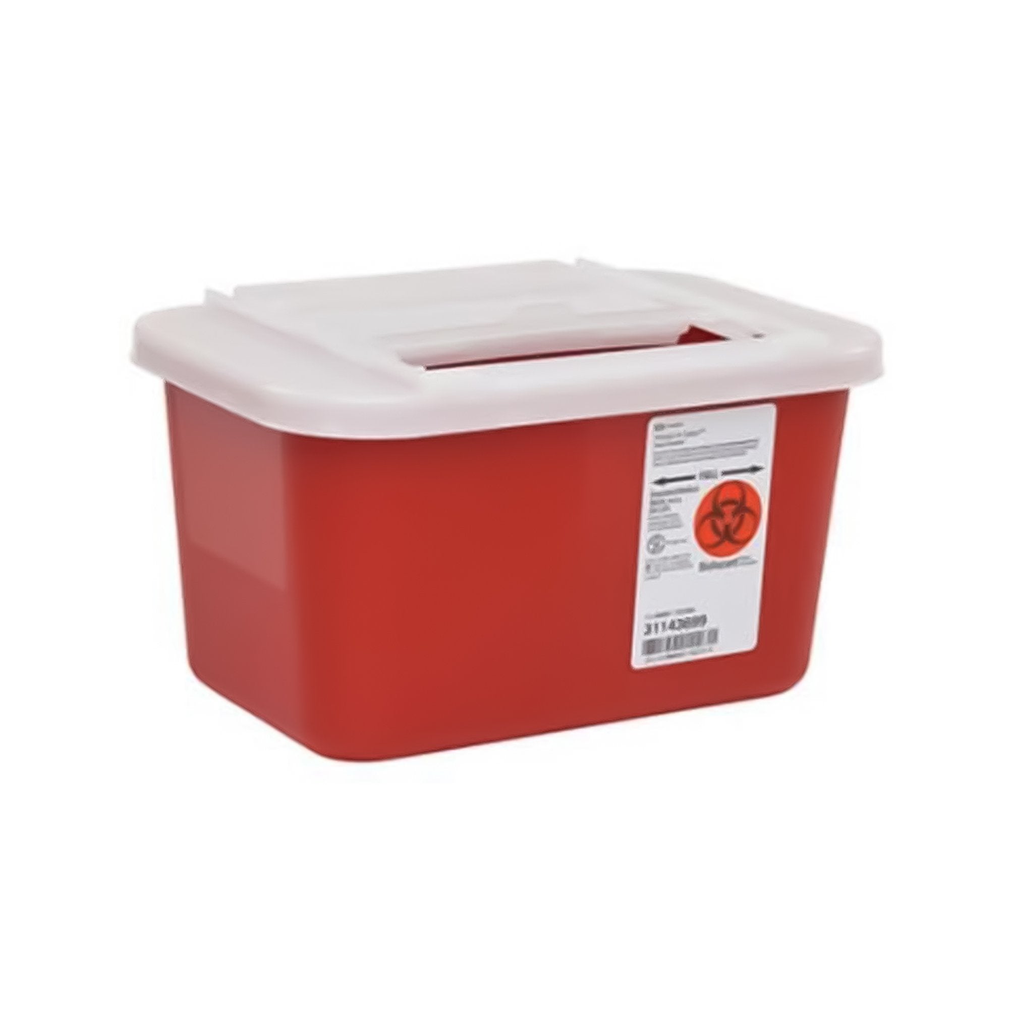 Cardinal Health™ Monoject™ Biohazardous Sharps Container, 1 Gal., 6¼ x 7 x 10½"