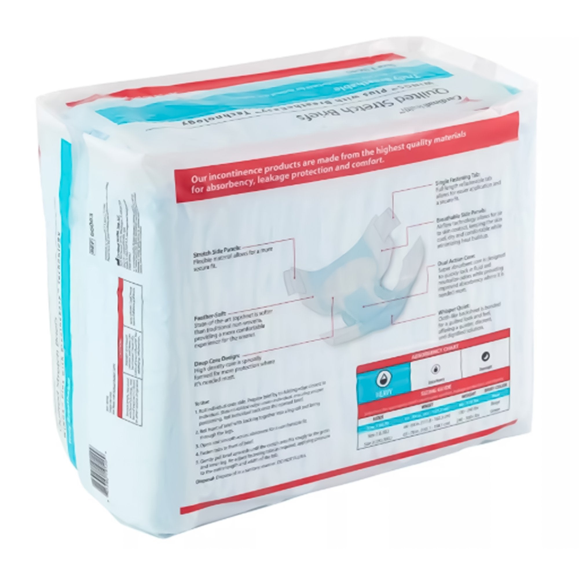 Incontinence Brief Wings™ Plus Adult Size 1 / Medium Unisex Disposable Heavy Absorbency - image 2