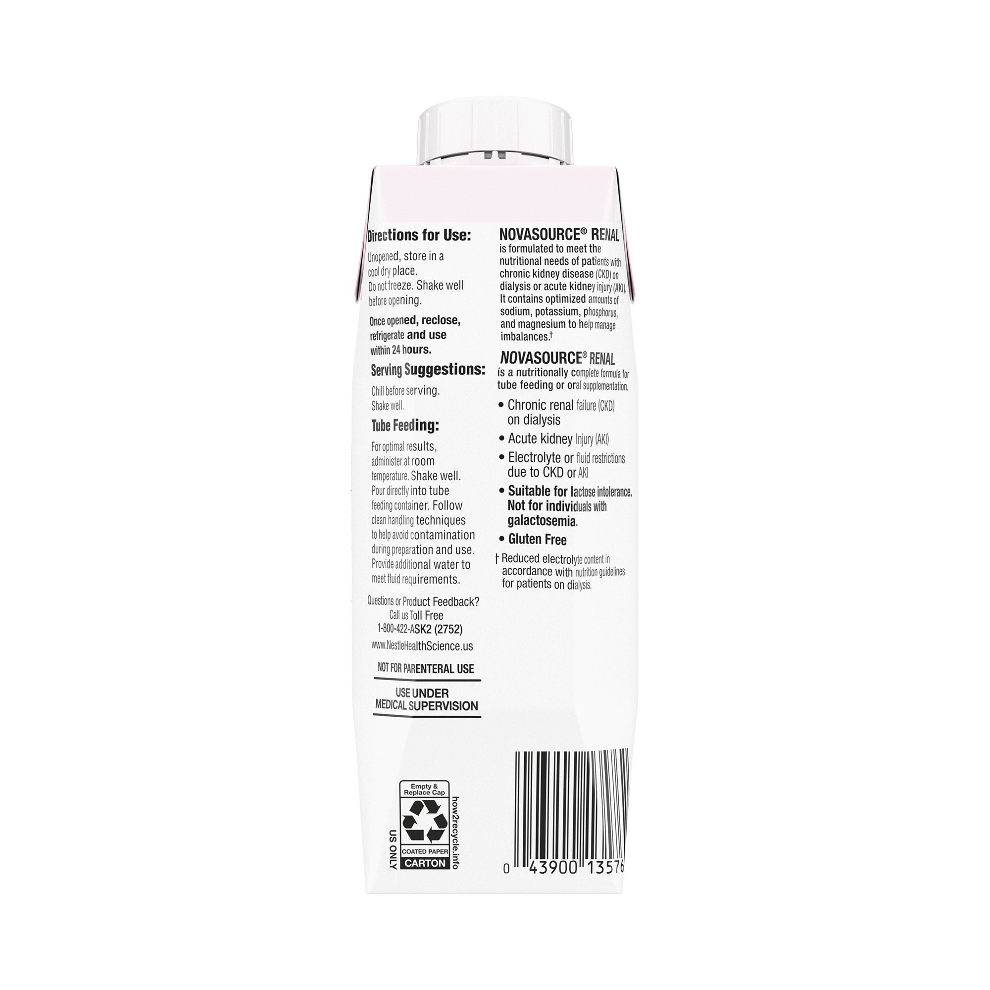 Oral Supplement Novasource® Renal Strawberry Flavor Liquid 8 oz. Carton - image 6