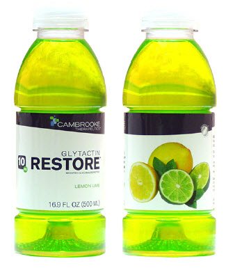 Oral Supplement Glytactin® RESTORE Lemon-Lime Flavor Liquid 16.9 oz. Bottle