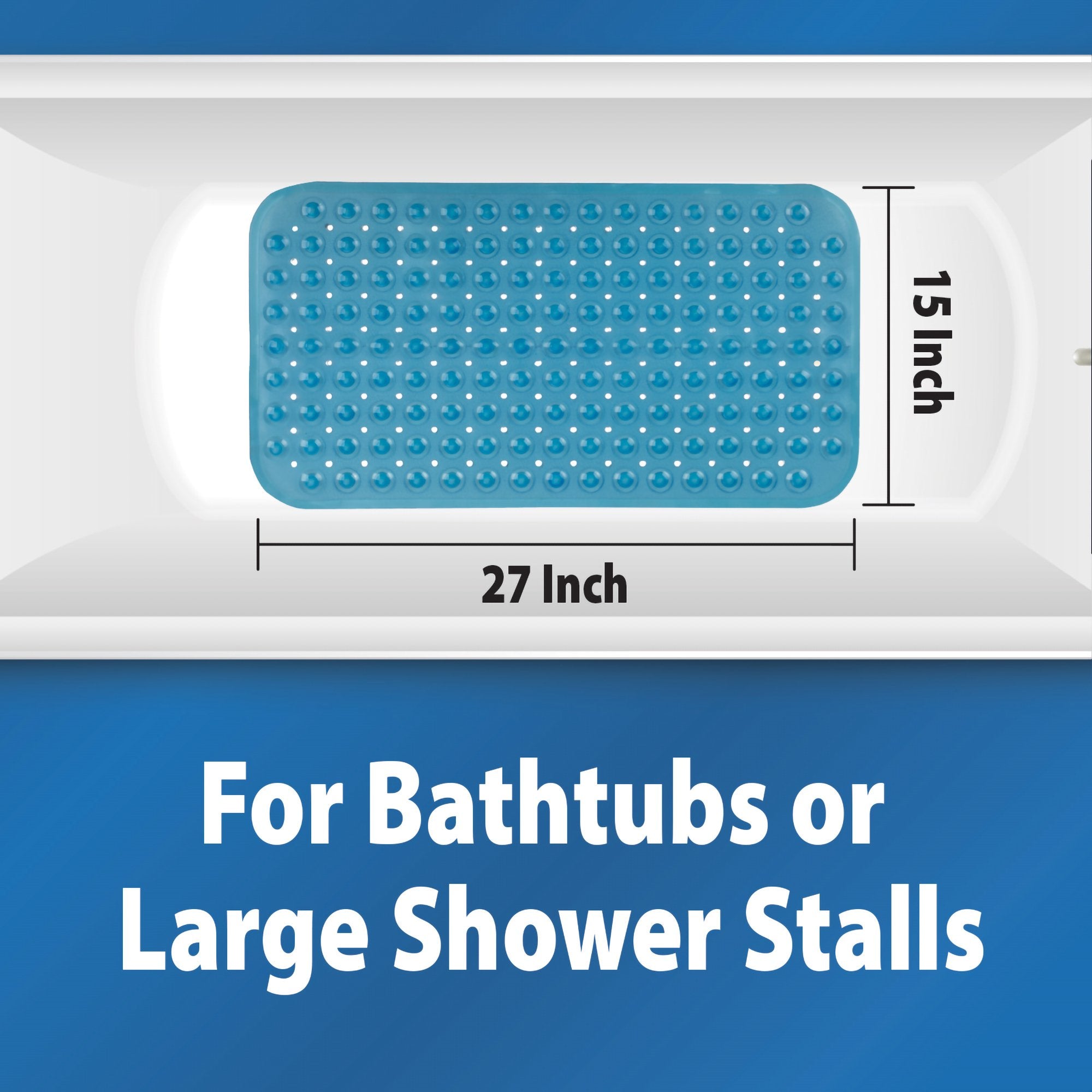 Non-Slip Bath Mat Theracare™ Vinyl 15 X 27 Inch - image 5
