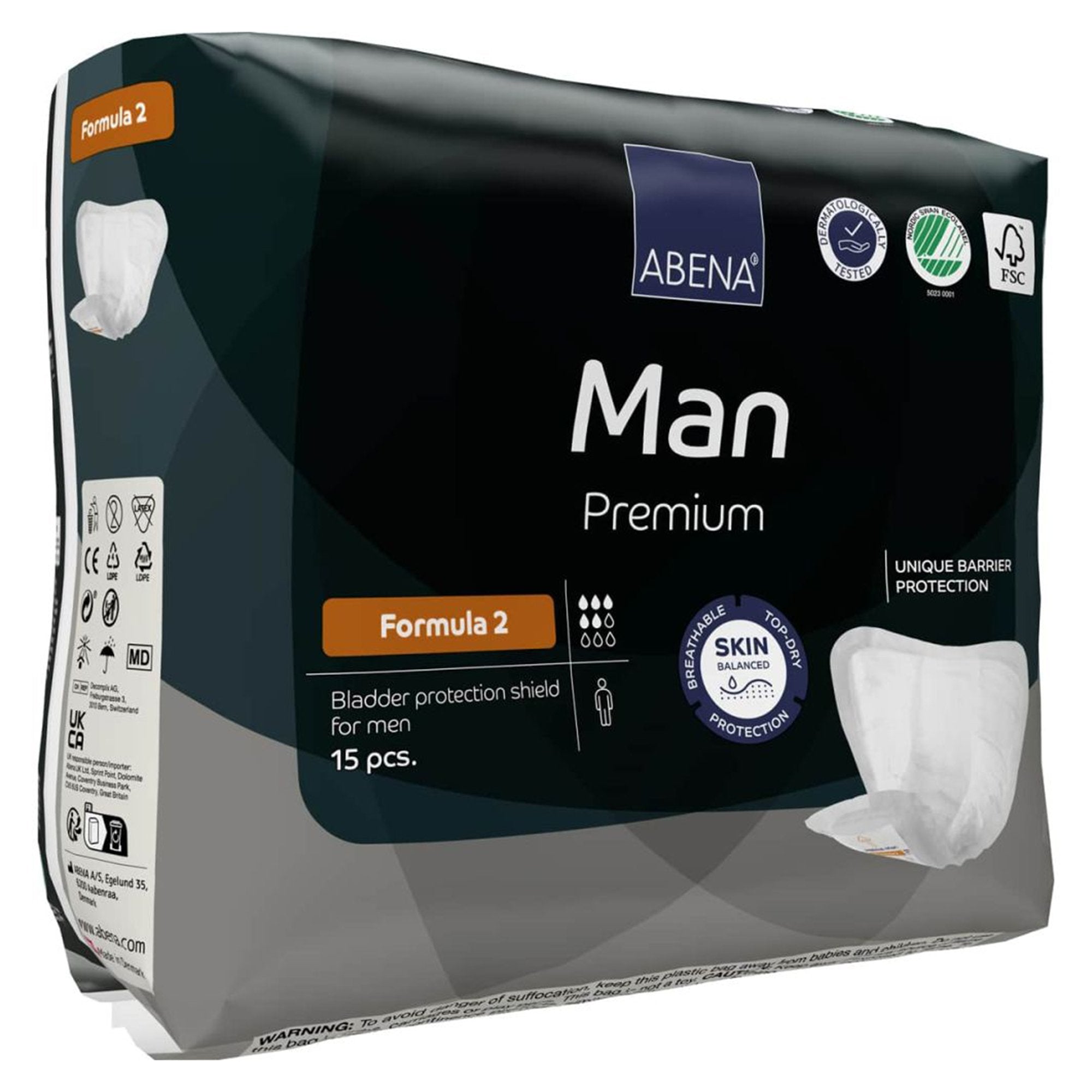 Bladder Control Pad Abena® Premium Man 9 X 11.4 Inch Moderate Absorbency Fluff / Polymer Core Size 2 - image 3