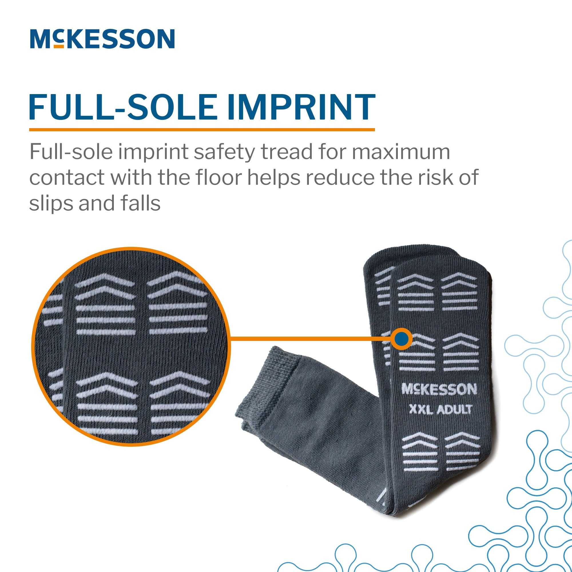 Slipper Socks McKesson Unisex Adult 2X-Large Double Tread Single Patient Use Gray - image 3