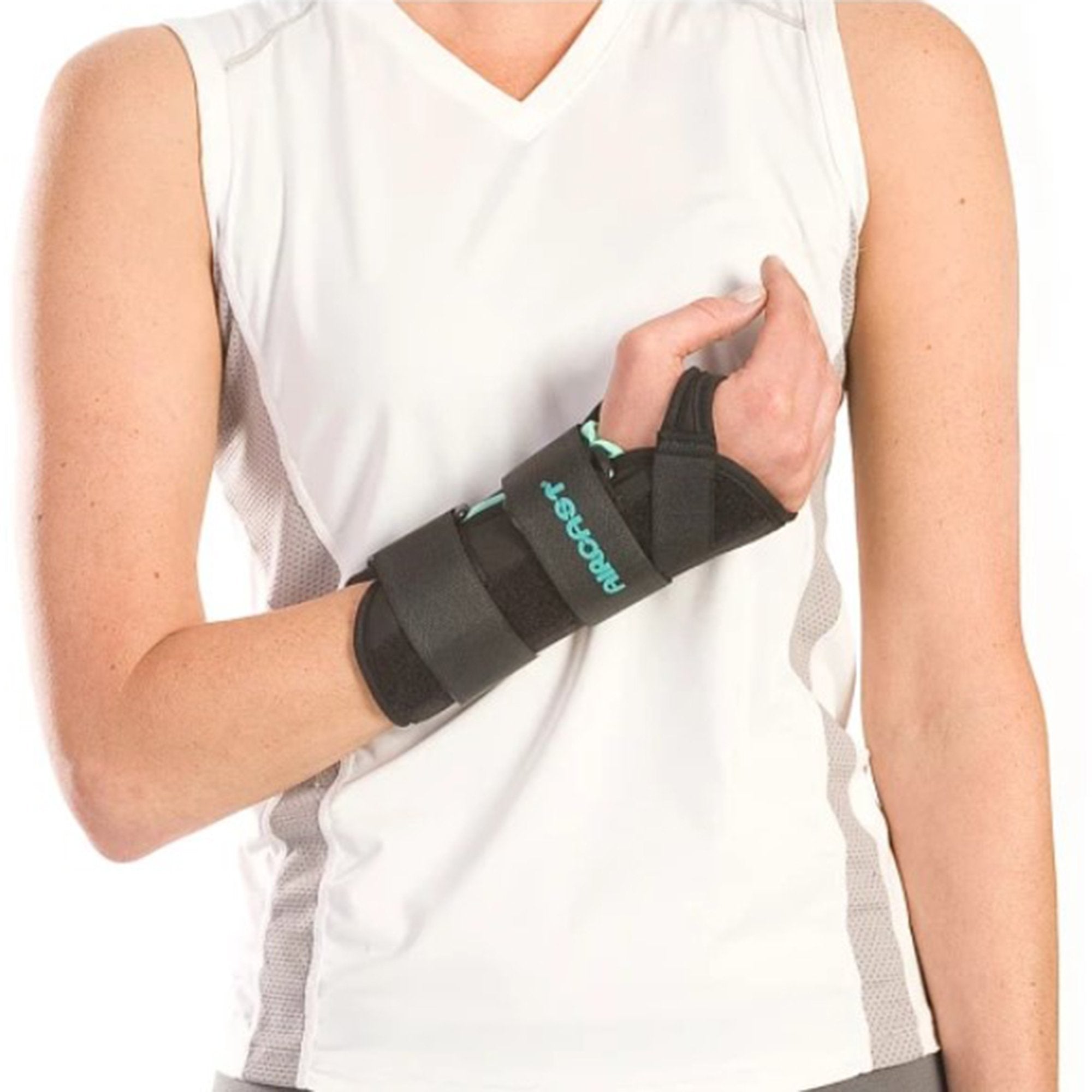 Wrist Brace AirCast® A2™ Aluminum / Foam / Nylon Right Hand Black Small