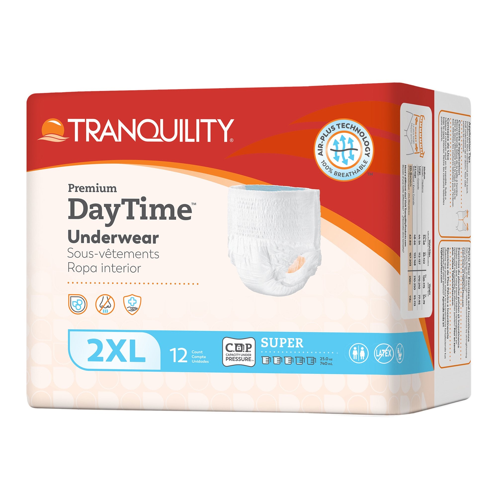 Tranquility Premium DayTime Disposable Absorbent Underwear, 2XL