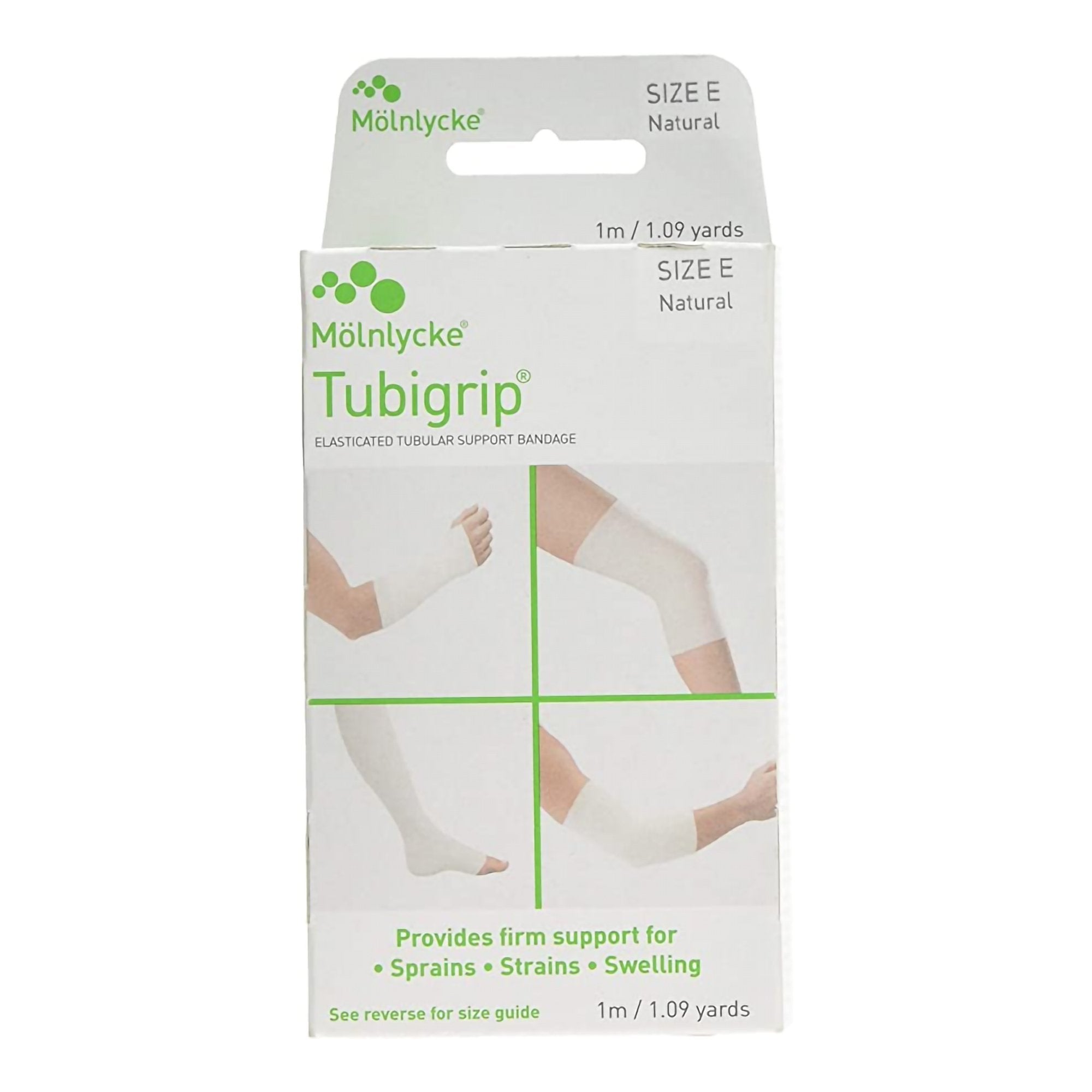 Elastic Tubular Support Bandage Tubigrip® 3-1/2 Inch X 1 Yard Large Ankle / Medium Knee / Small Thigh Pull On Natural NonSterile Size E Standard Compression - image 2