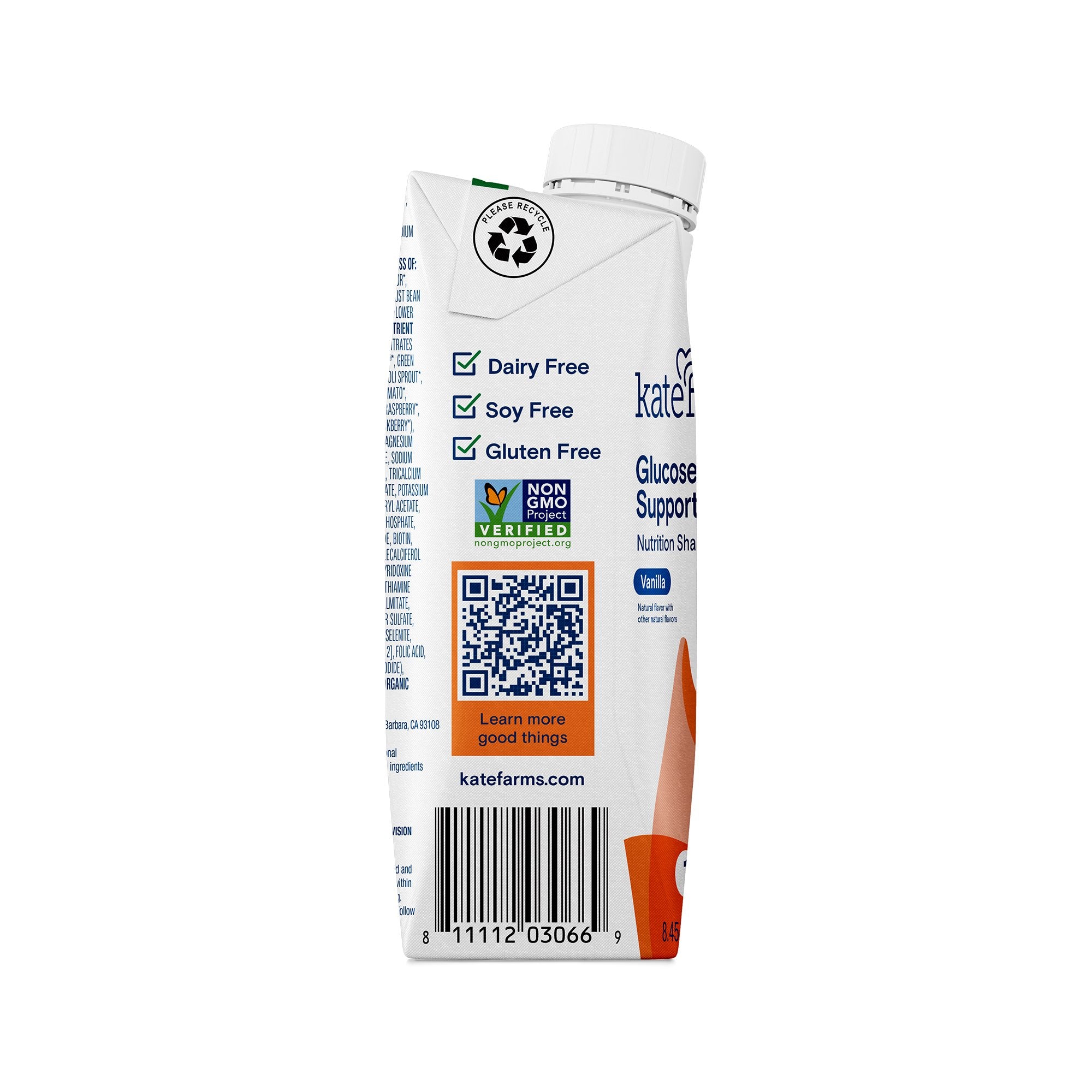 Oral Supplement Kate Farms Glucose Support 1.2 Vanilla Flavor Liquid 8.45 oz. Carton - image 3