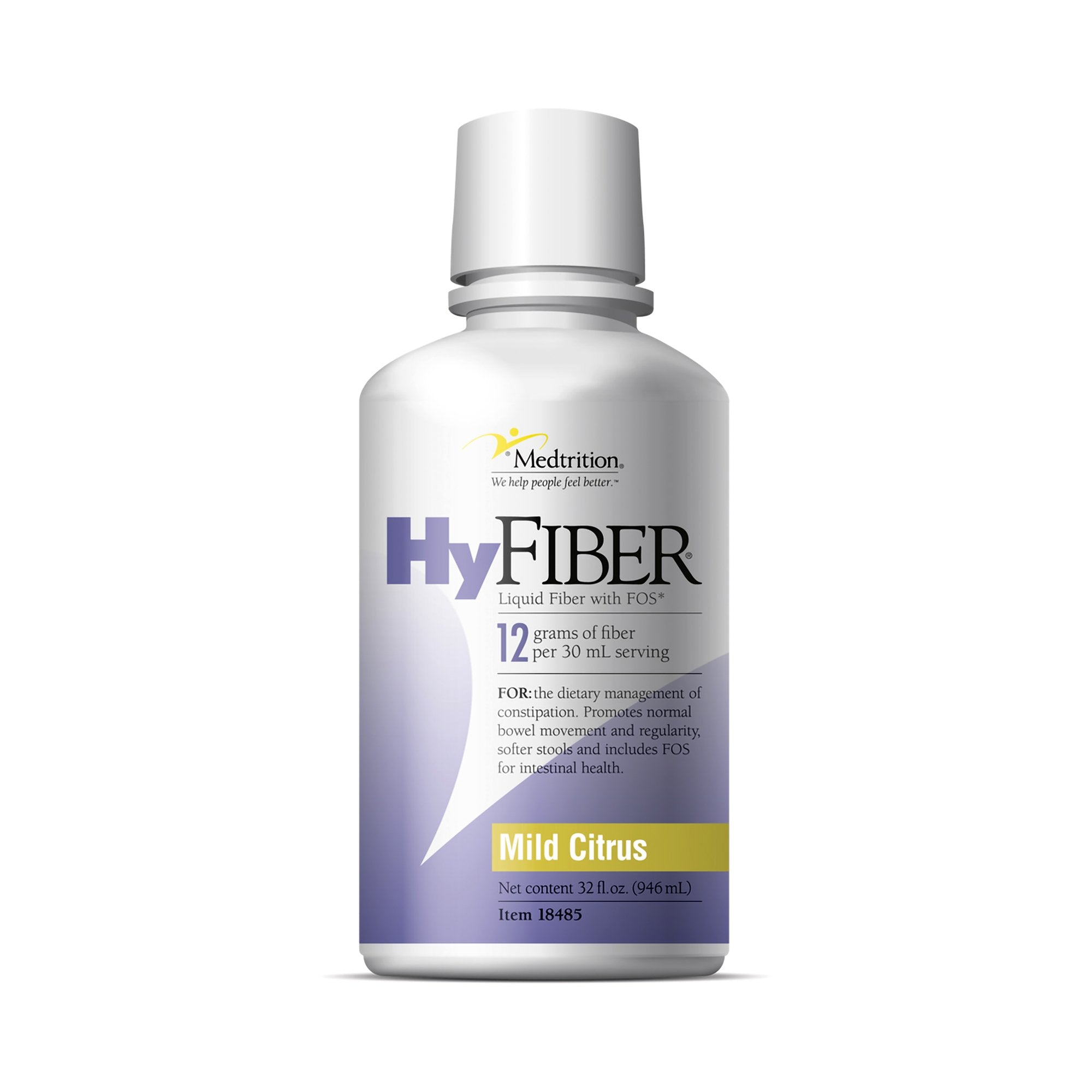 HyFiber® Citrus Flavor Liquid Fiber with FOS, 32-ounce bottle