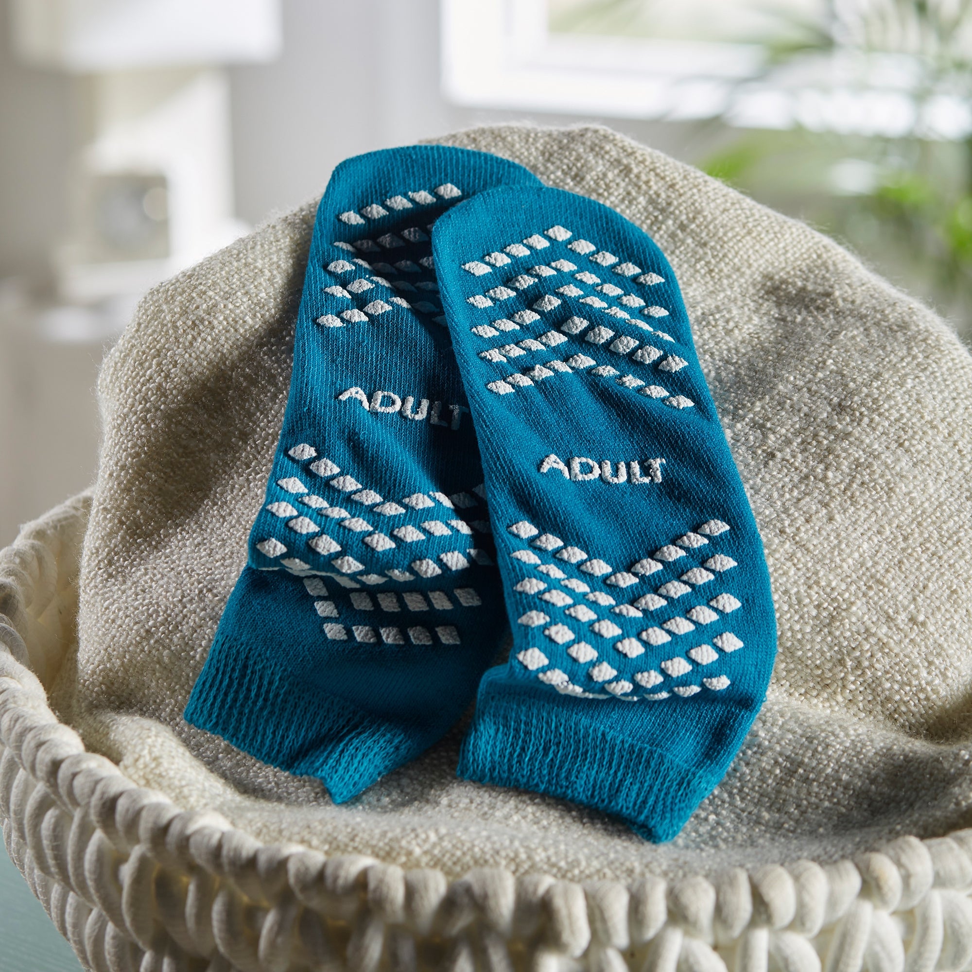 Slipper Socks McKesson Unisex Adult Large Single Tread Single Patient Use Teal - image 7