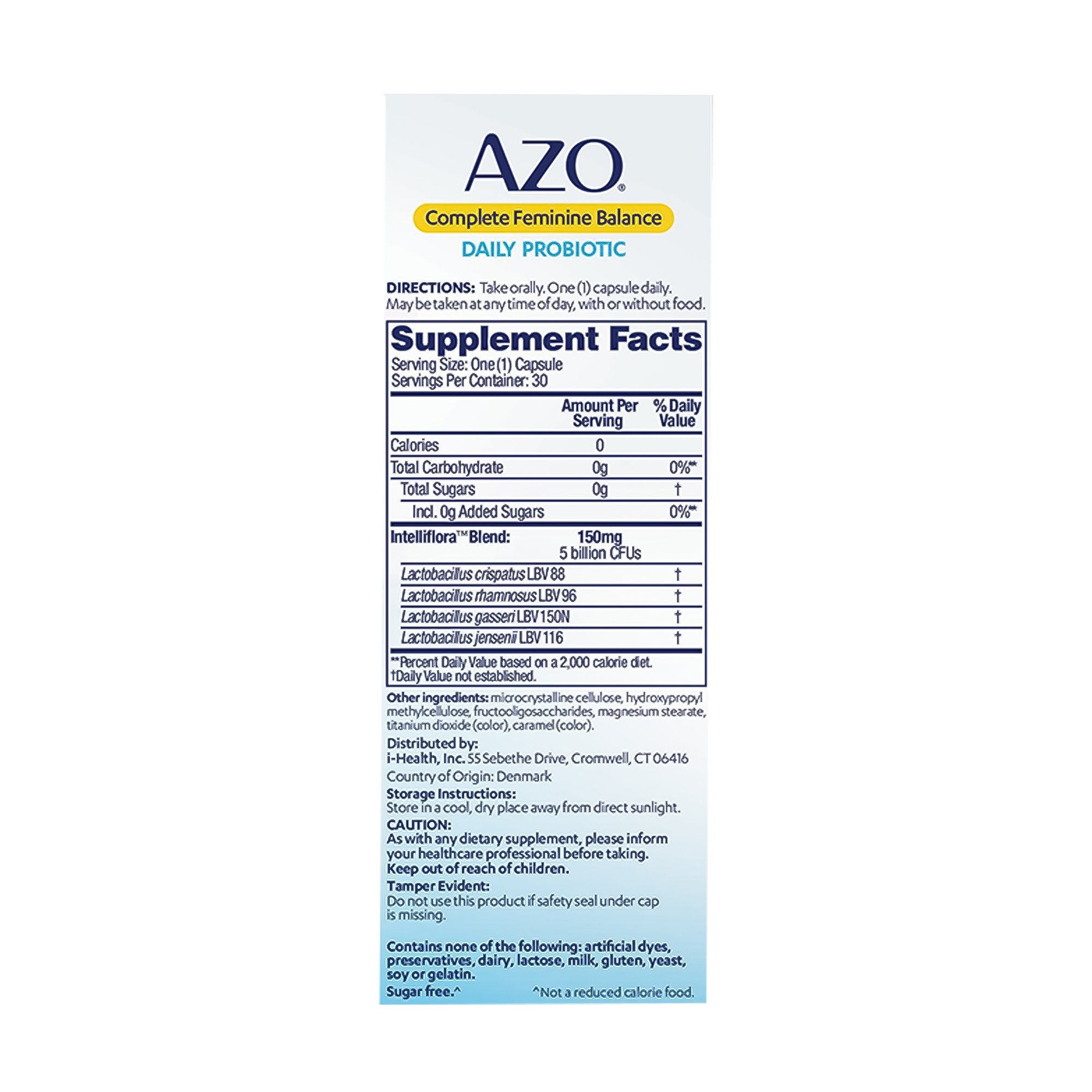 Dietary Supplement AZO® Complete Feminine Balance Intelliflora™ Blend 5 Billion CFU Capsule 30 per Bottle - image 4