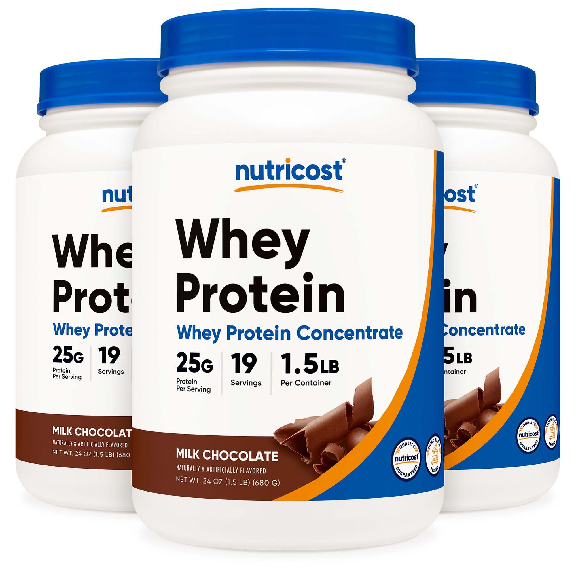 Oral Supplement Nutricost Whey Protein Concentrate Chocolate Flavor Powder 1-1/2 lbs. Canister - image 4