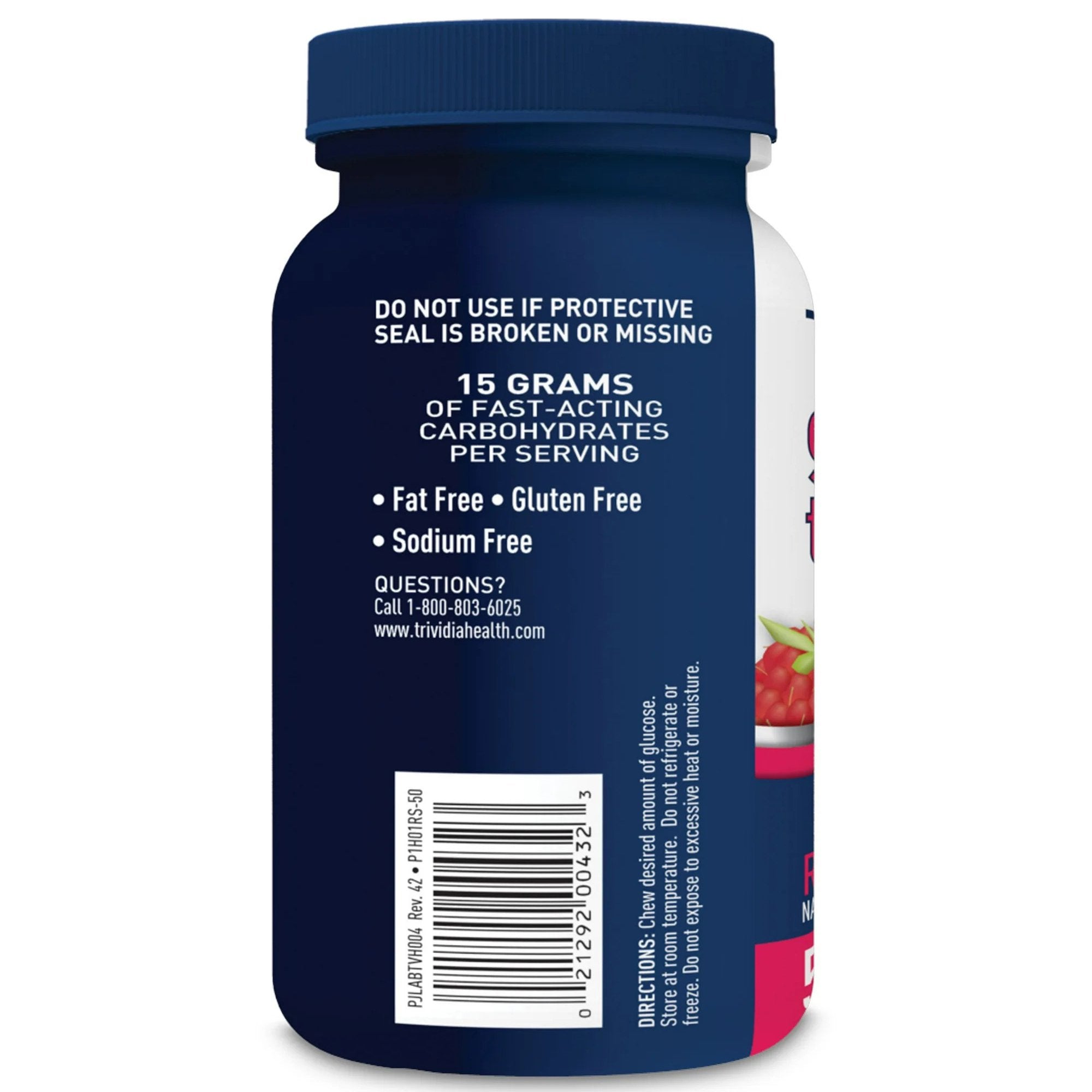 Glucose Supplement TRUEplus™ 50 per Bottle Chewable Tablet Raspberry Flavor - image 3
