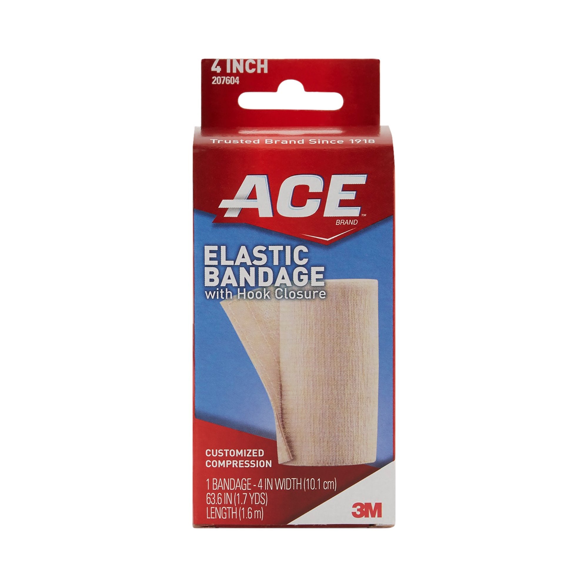 Elastic Bandage 3M™ ACE™ 4 Inch X 5-3/10 Foot Single Hook and Loop Closure Tan NonSterile Standard Compression - image 2