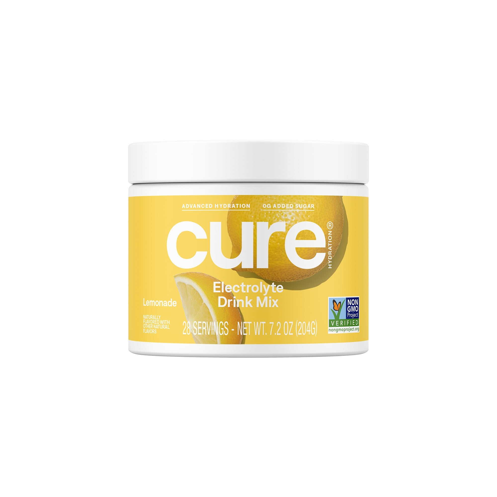 Cure Electrolyte Drink Mix made with Coconut Water, Lemonade, 7.2-ounce Jar