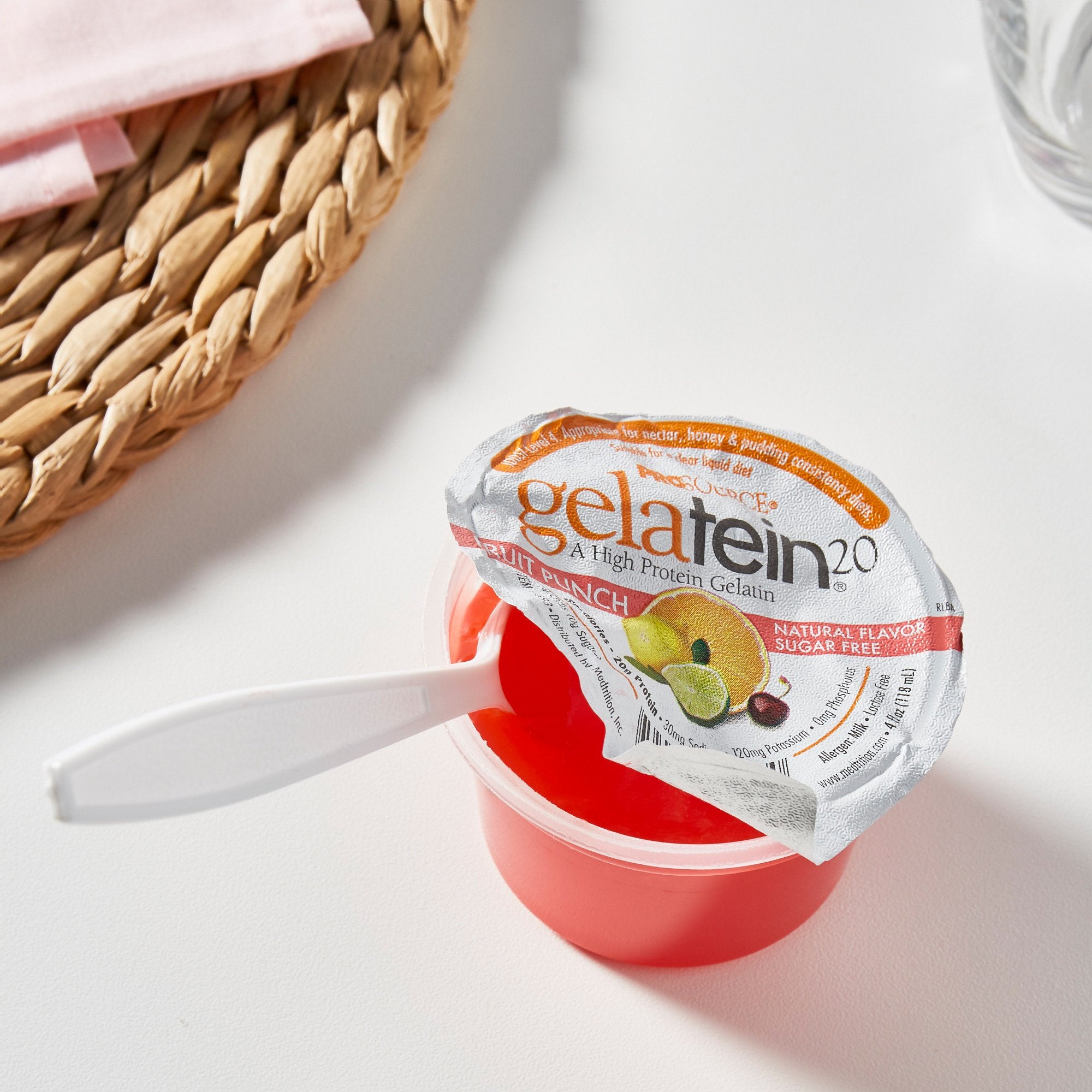 Oral Supplement Gelatein® Fruit Punch Flavor Gel 4 oz. Cup - image 2