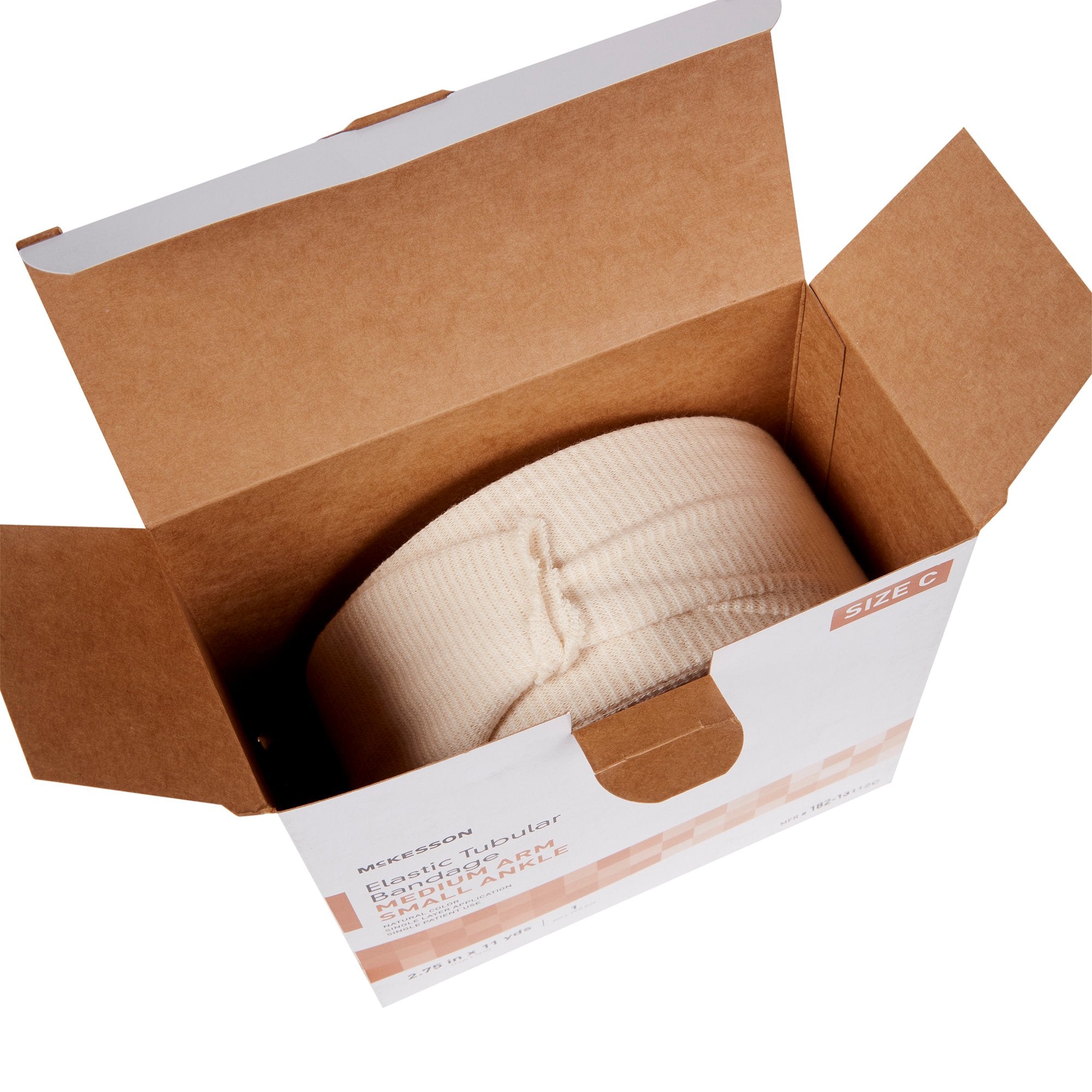 Elastic Tubular Support Bandage McKesson Spandagrip™ 2-3/4 Inch X 11 Yard Medium Arm / Small Ankle Pull On Natural NonSterile Size C Standard Compression - image 4