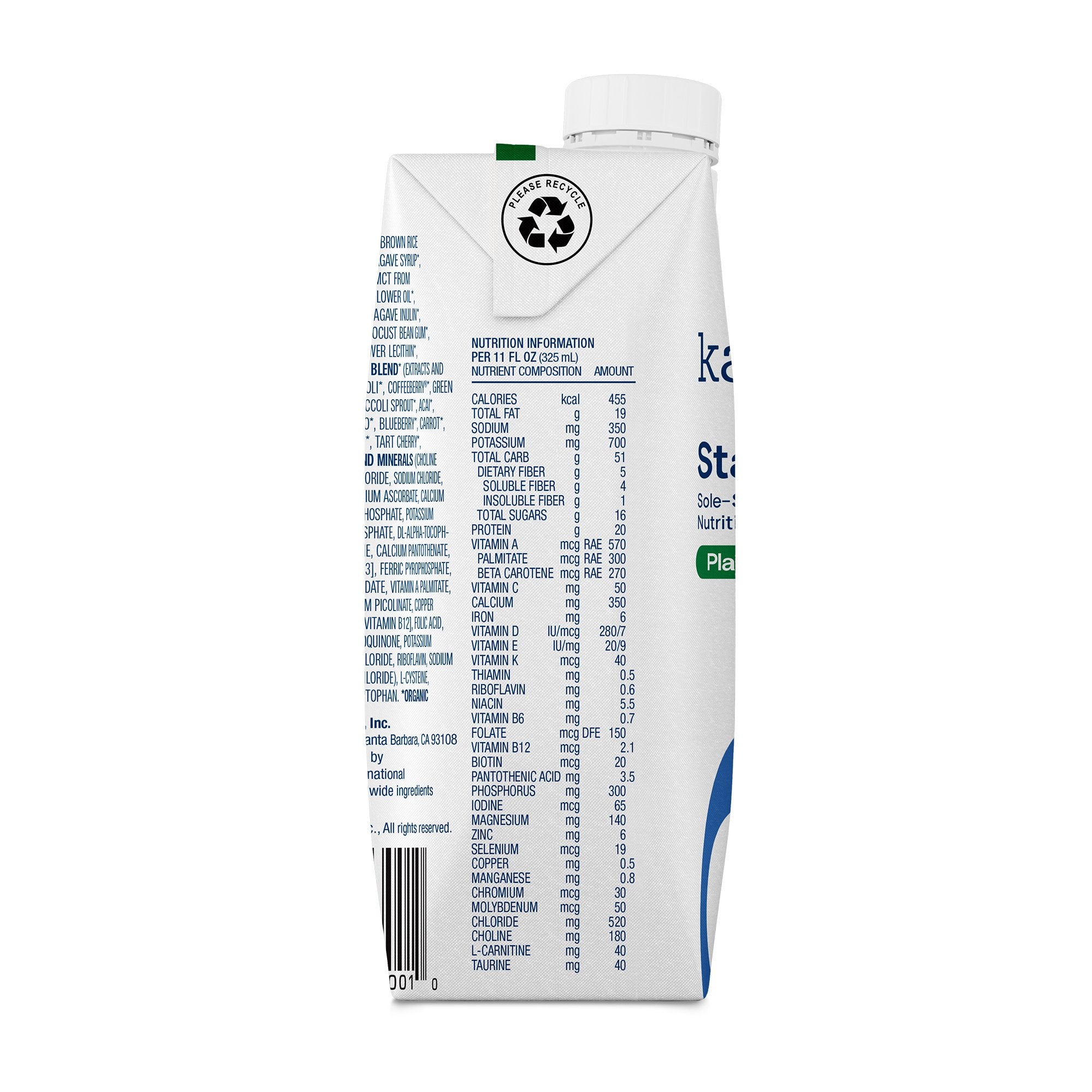 Oral Supplement Kate Farms Standard 1.4 Plain Flavor Liquid 11 oz. Carton - image 3