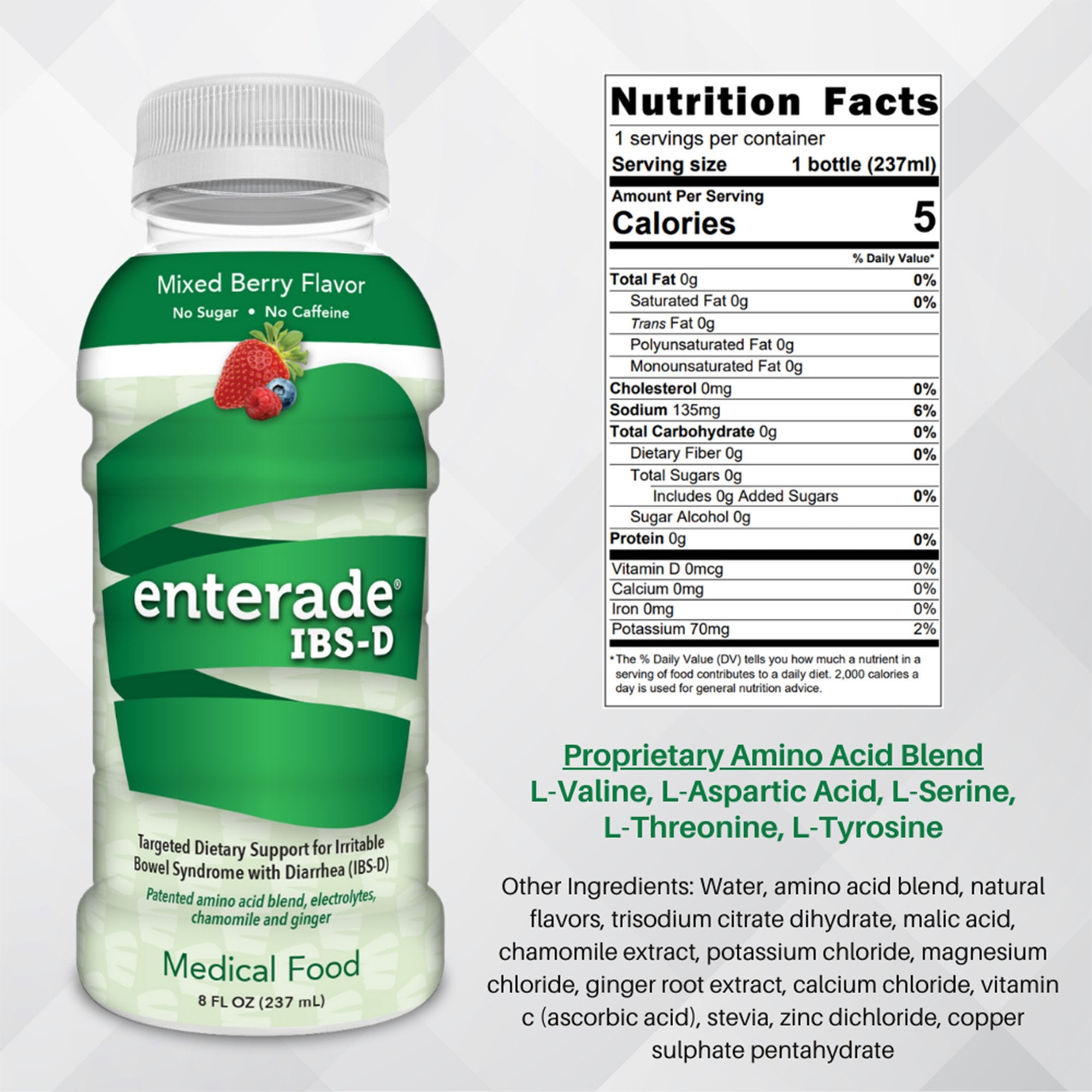 Oral Supplement enterade® IBS-D Mixed Berry Flavor Liquid 8 oz. Bottle - image 2