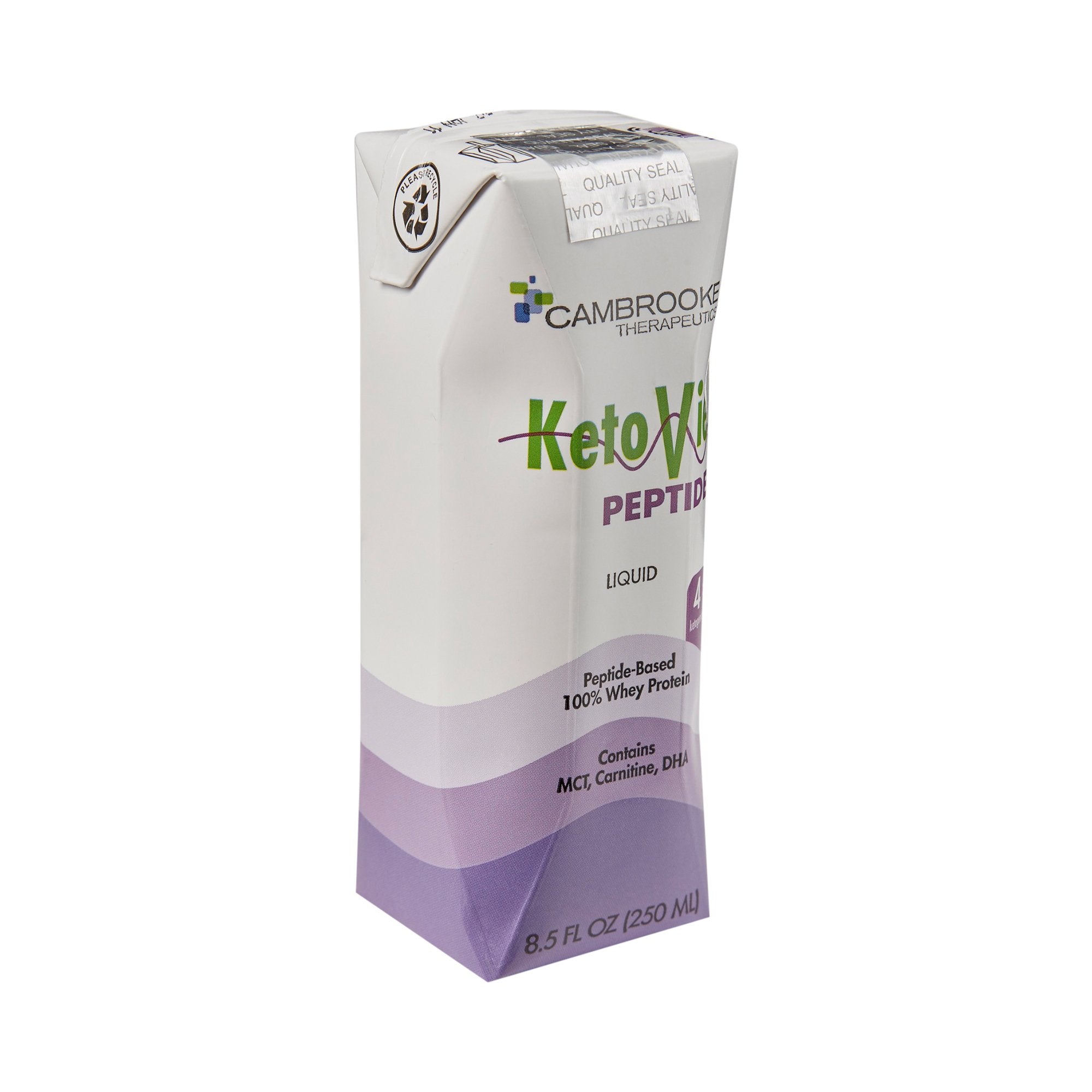Oral Supplement KetoVie® Peptide 4:1 Unflavored Liquid 8.5 oz. Carton - image 2
