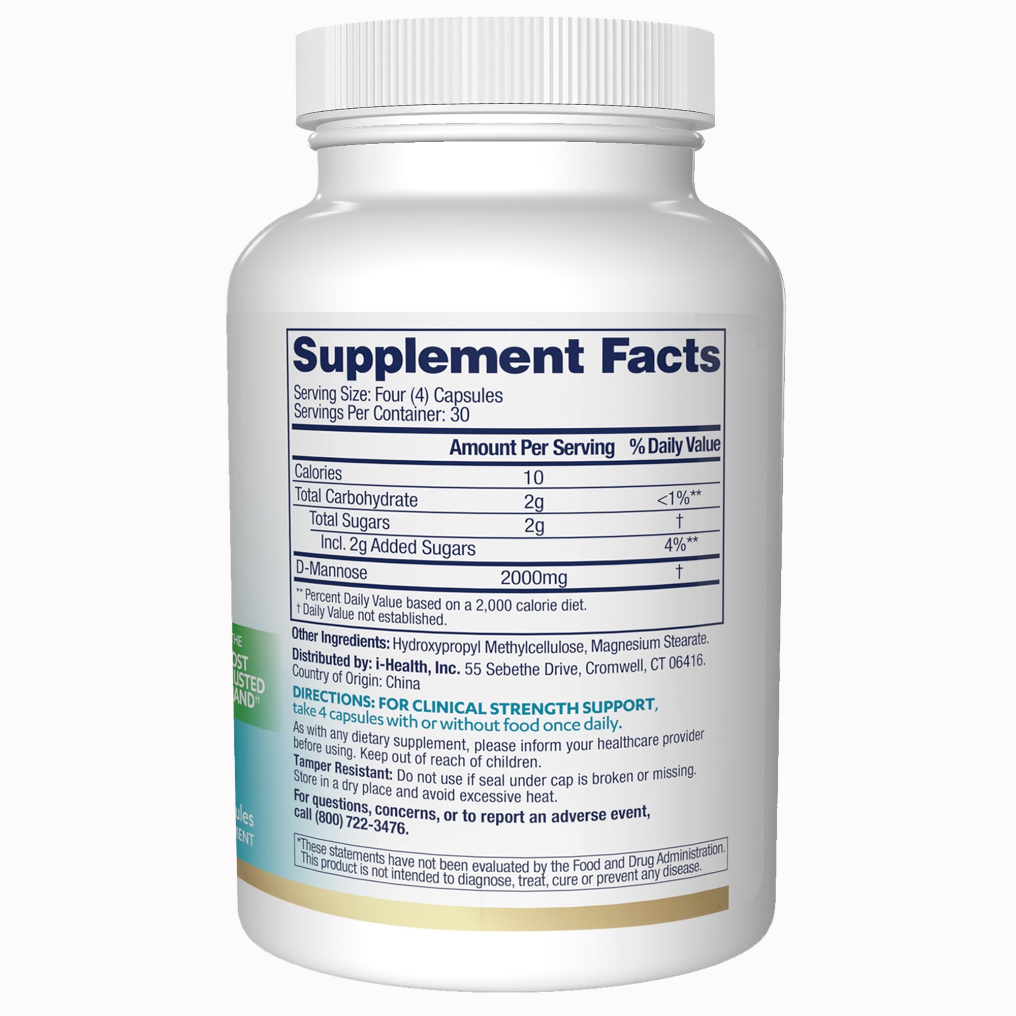 Dietary Supplement AZO® D-Mannose 2,000 mg Strength Capsule 120 per Bottle - image 2