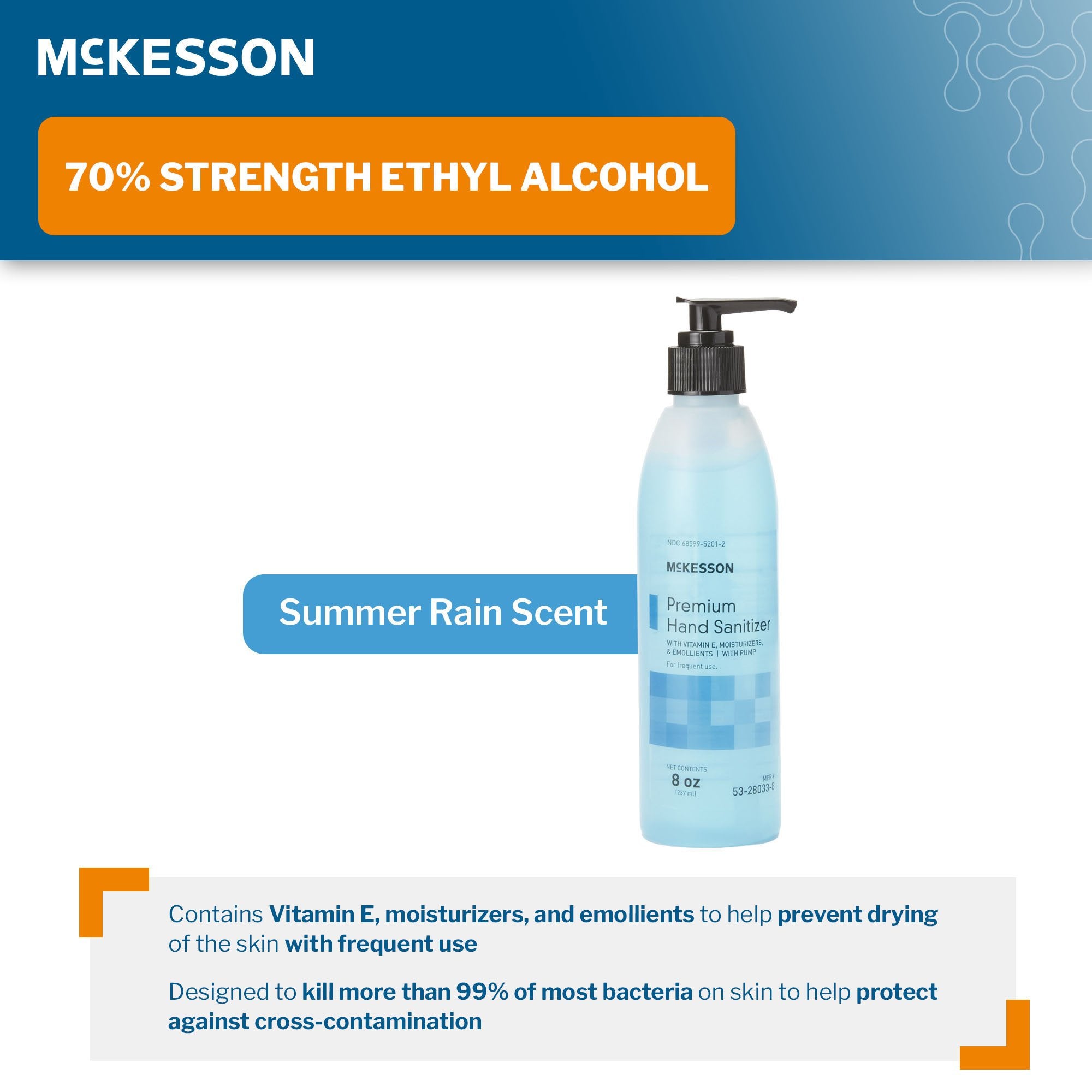 Hand Sanitizer McKesson Premium 8 oz. Ethyl Alcohol Gel Pump Bottle - image 3