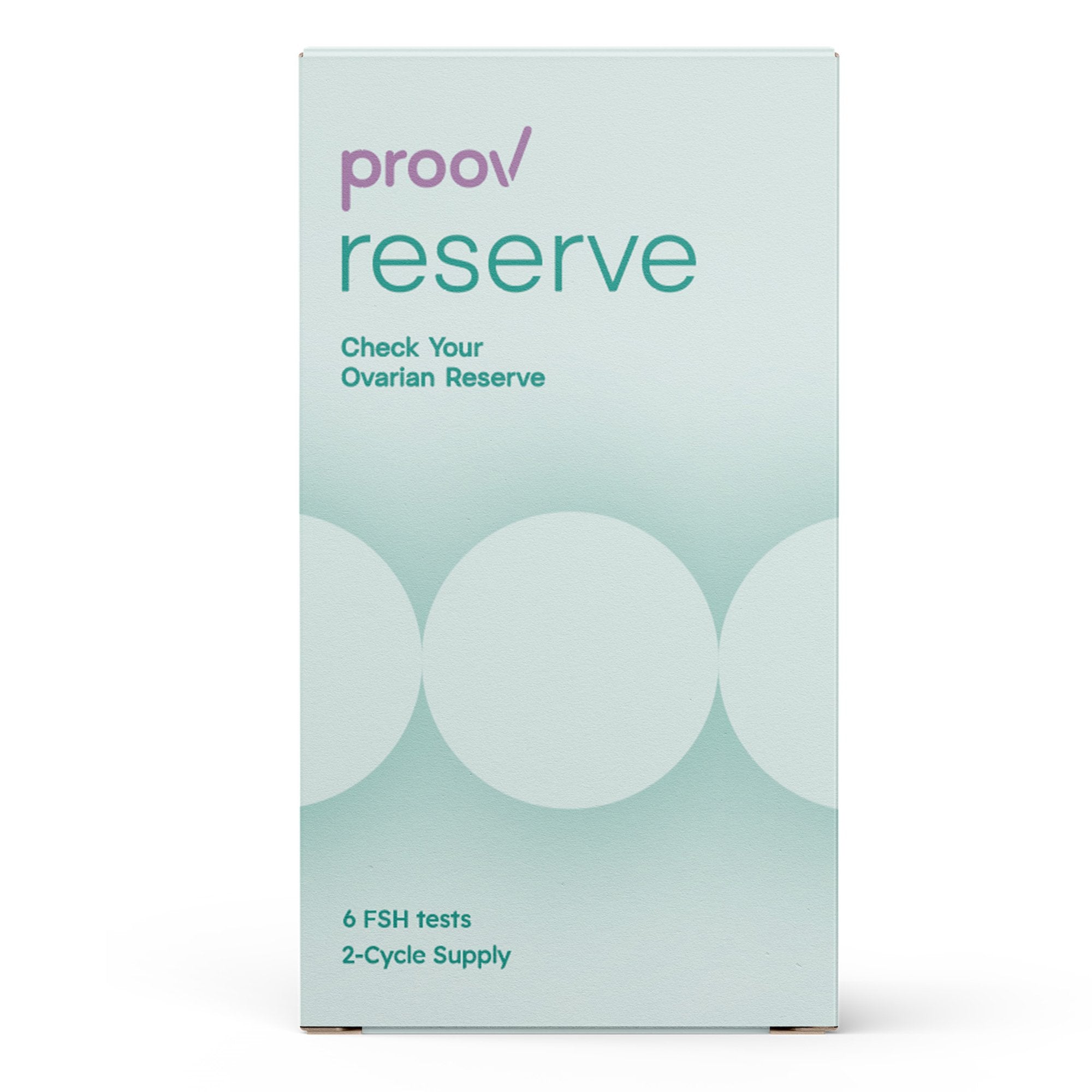 Sexual Health Test Kit Proov Reserve Follicle Stimulating Hormone (FSH) 6 Tests per Kit CLIA Waived